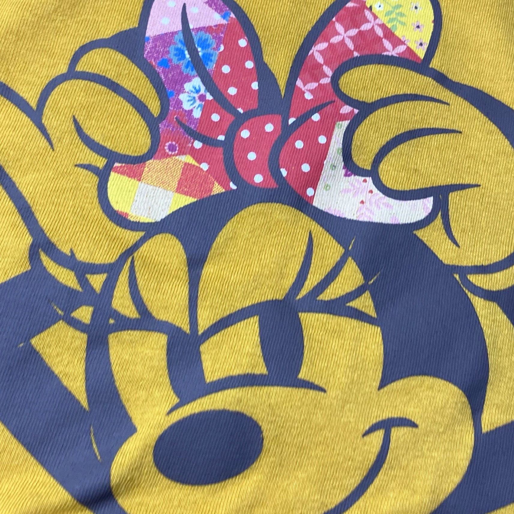 Disney VINTAGE Disney T Shirt Women’s L Minnie Mouse Graphic Yellow Round Neck Top Tee Size L / US 10 / IT 46 - 7 Thumbnail