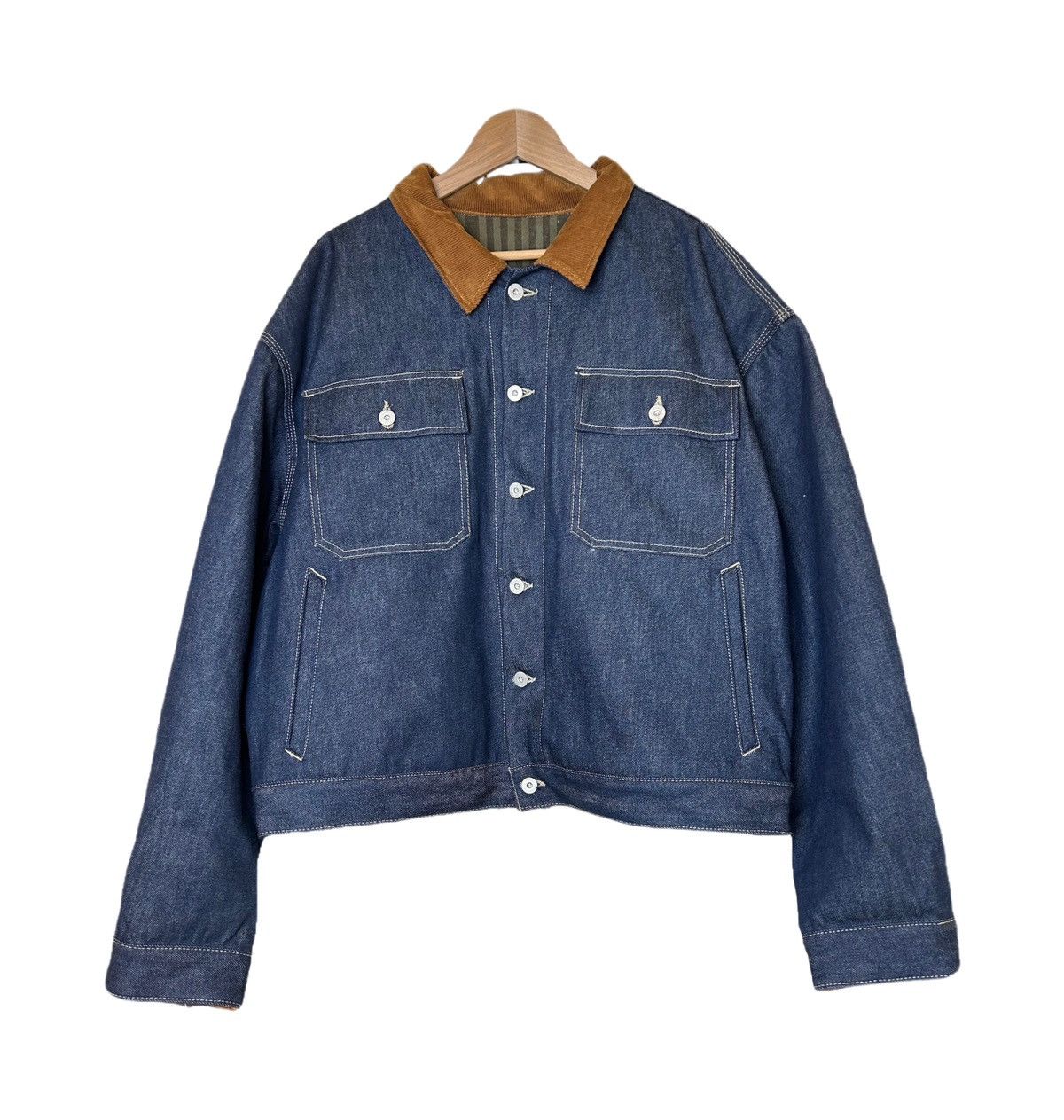 ジャケット・アウター YEEZY season6 denim flannel jacket Yeezy Season 6 Flannel-Lined Denim Jacket - Black Outerwear