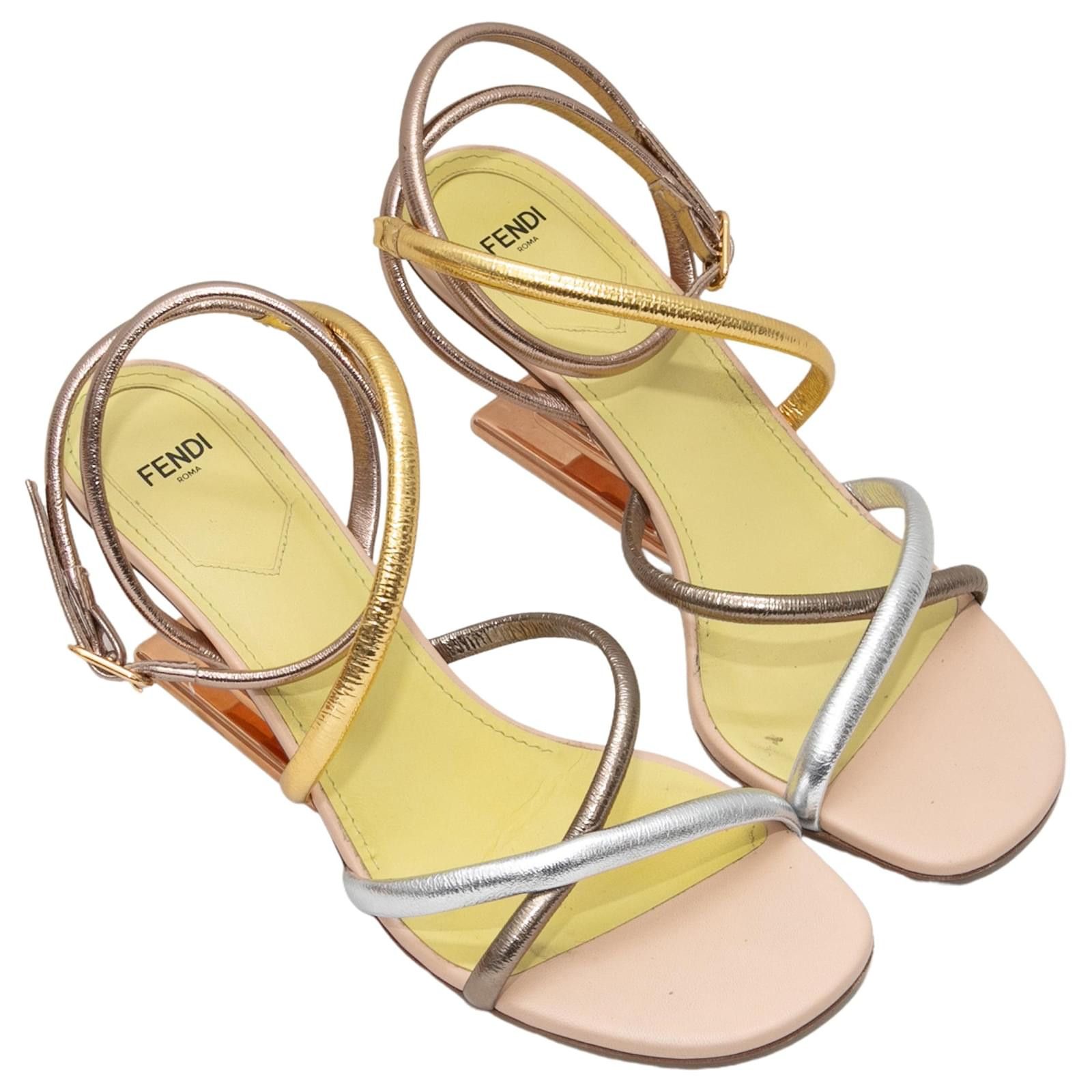 Fendi o1loc1c0824 Sandal in Golden Size US 10 / IT 40 - 2 Thumbnail