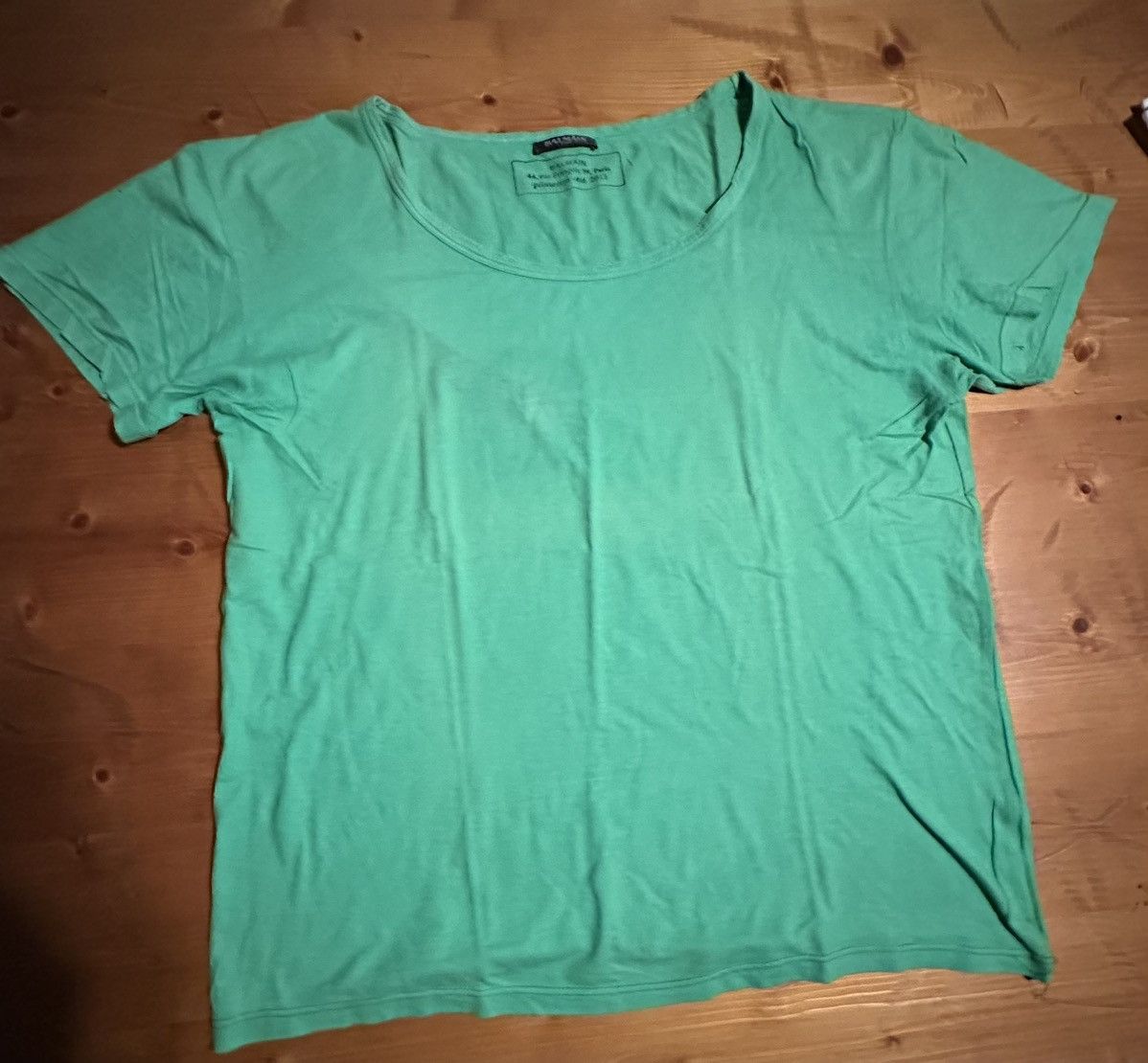 Balmain Balmain Green Tshirt Large Crew Neck Size US L / EU 52-54 / 3 - 1 Thumbnail
