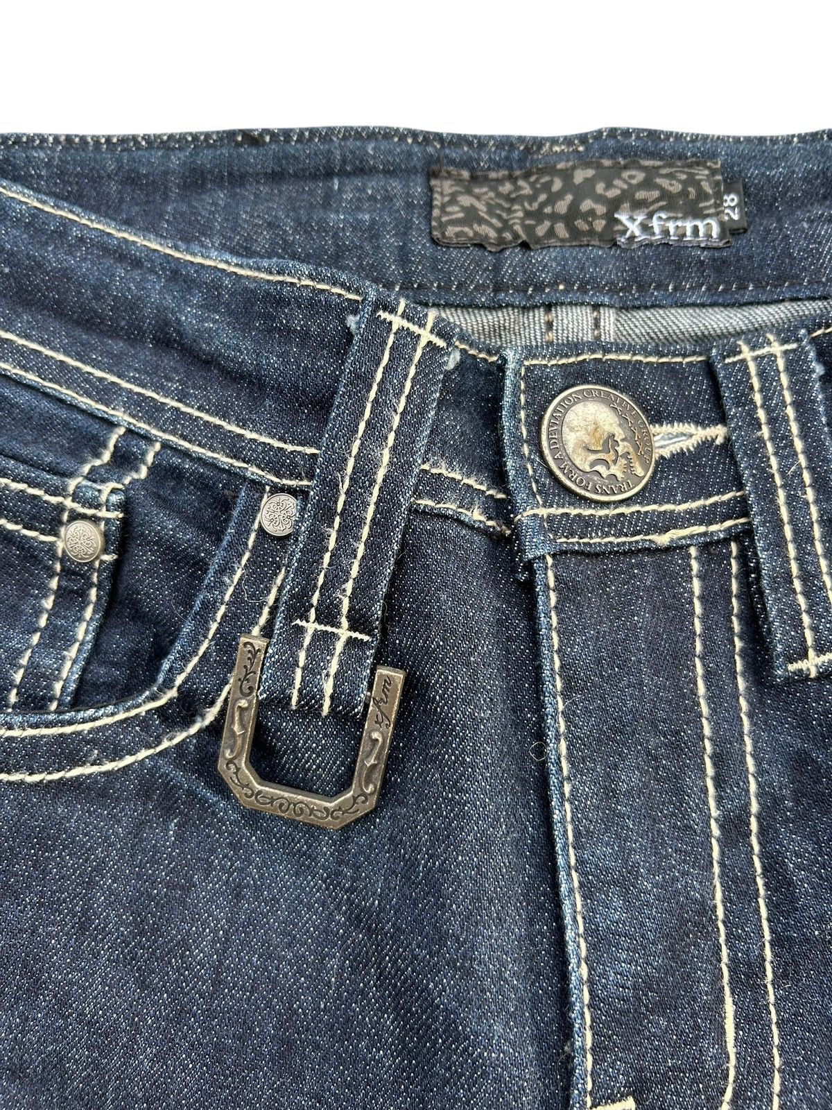 If Six Was Nine Skull Xfrm Japanese Punk Bondage Denim jeans Size US 28 / EU 44 - 4 Thumbnail