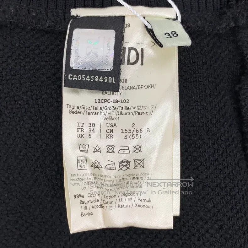 Fendi Fendi Black Side Logo Letter Cotton Drawstring Casual Spor Size 25" / US 0 / IT 36 - 7 Thumbnail