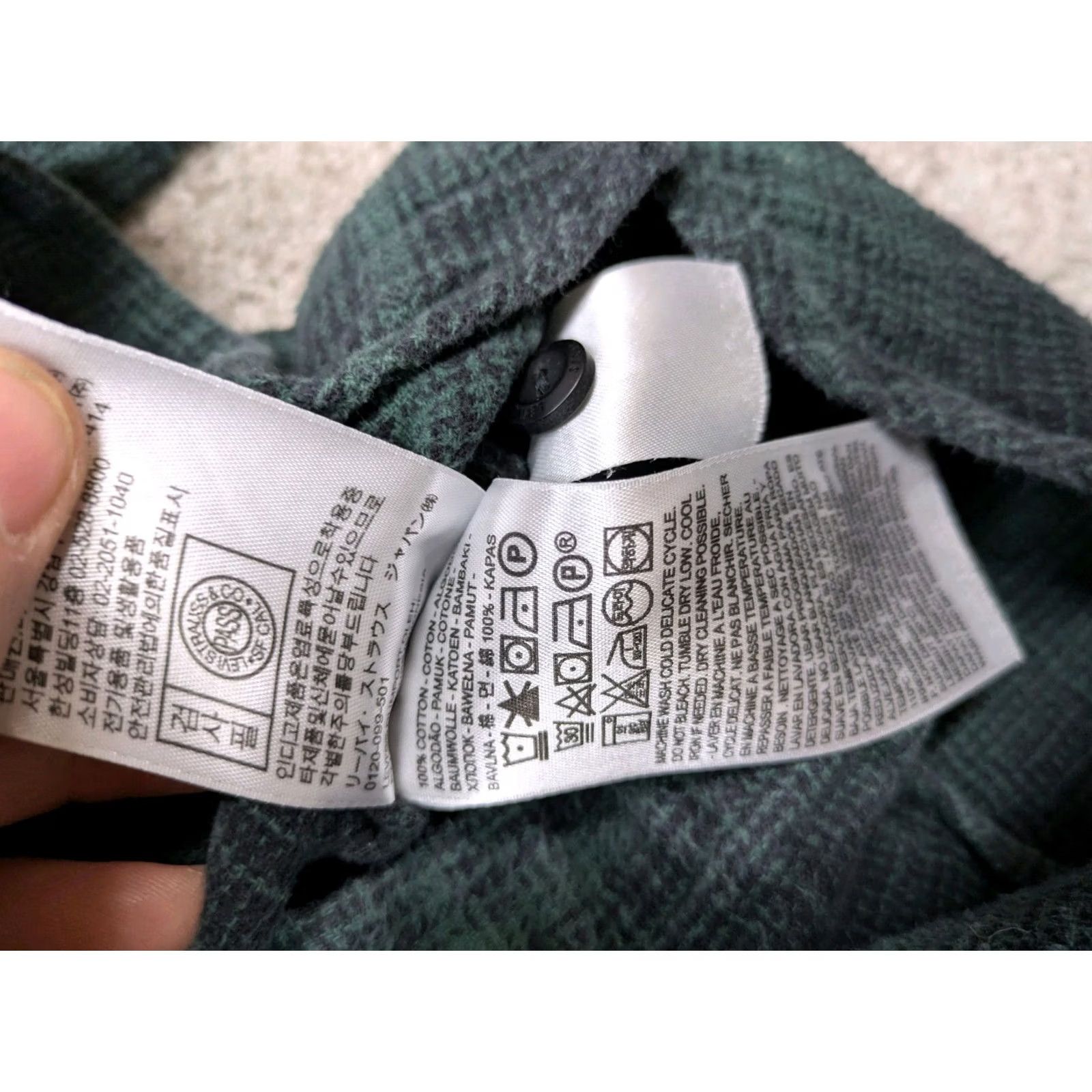 Levi's VINTAGE Levi's Flannel Shirt Men Small Button Green Plaid Pockets Thick Heavy Long Sleeve Size US S / EU 44-46 / 1 - 5 Thumbnail