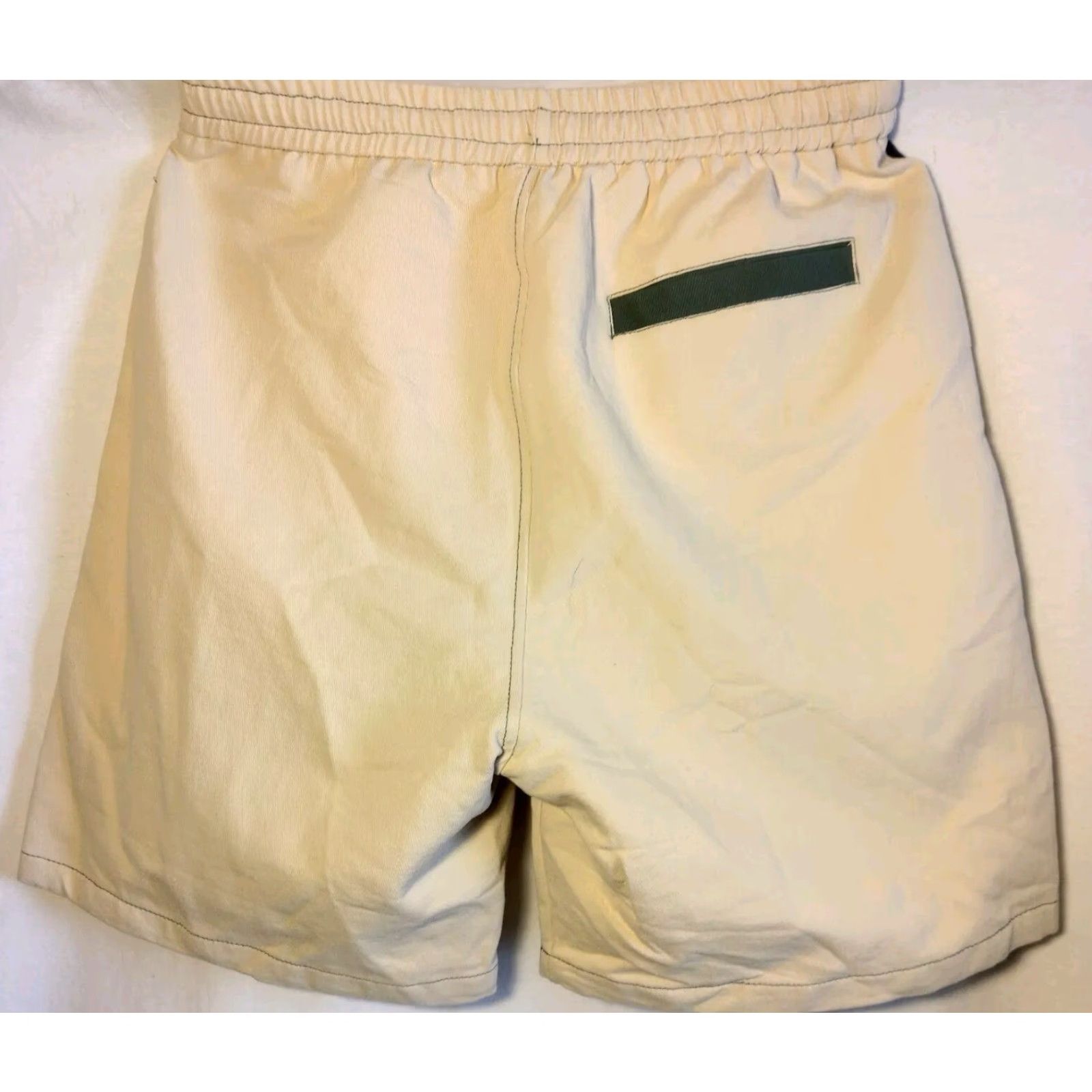 Vintage ALEFRIC EDEN Men’s Shorts 30 Waist Elastic Ivory Chino Retro Stripe Casual Size US 30 / EU 46 - 2 Thumbnail