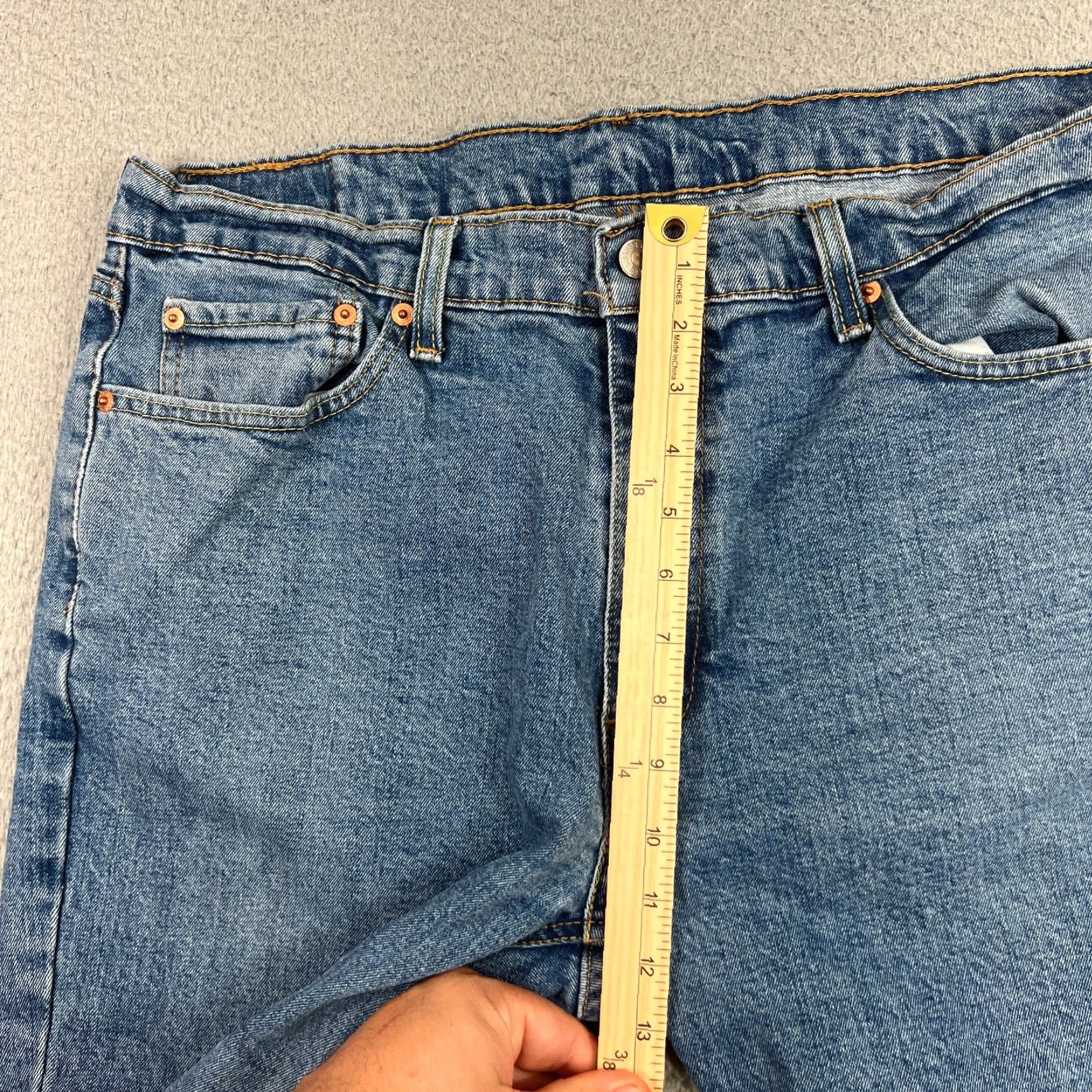Levi's Levi's Bermuda Shorts Men's Size 37 Blue Distressed 9" Jorts Casual Beach Sports Size US 37 - 5 Thumbnail