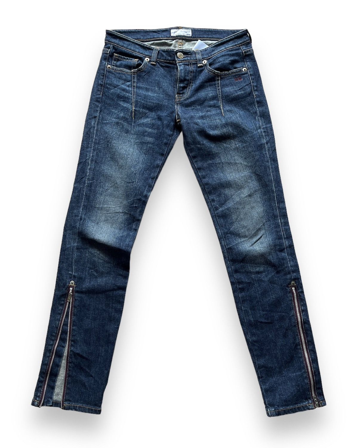 image of Jun Takahashi Slim Fit Zipped Leg Japan in Blue, Women's (Size 26)