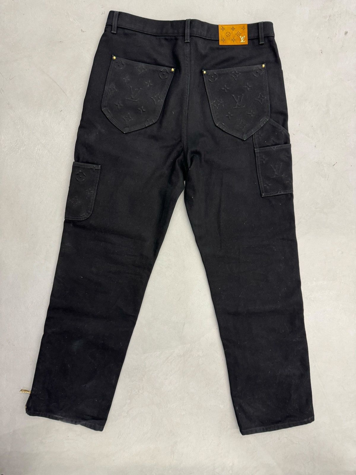 Louis Vuitton Louis Vuitton Monogram Detail Carpenter Denim Pants Black Size US 36 / EU 52 - 2 Thumbnail