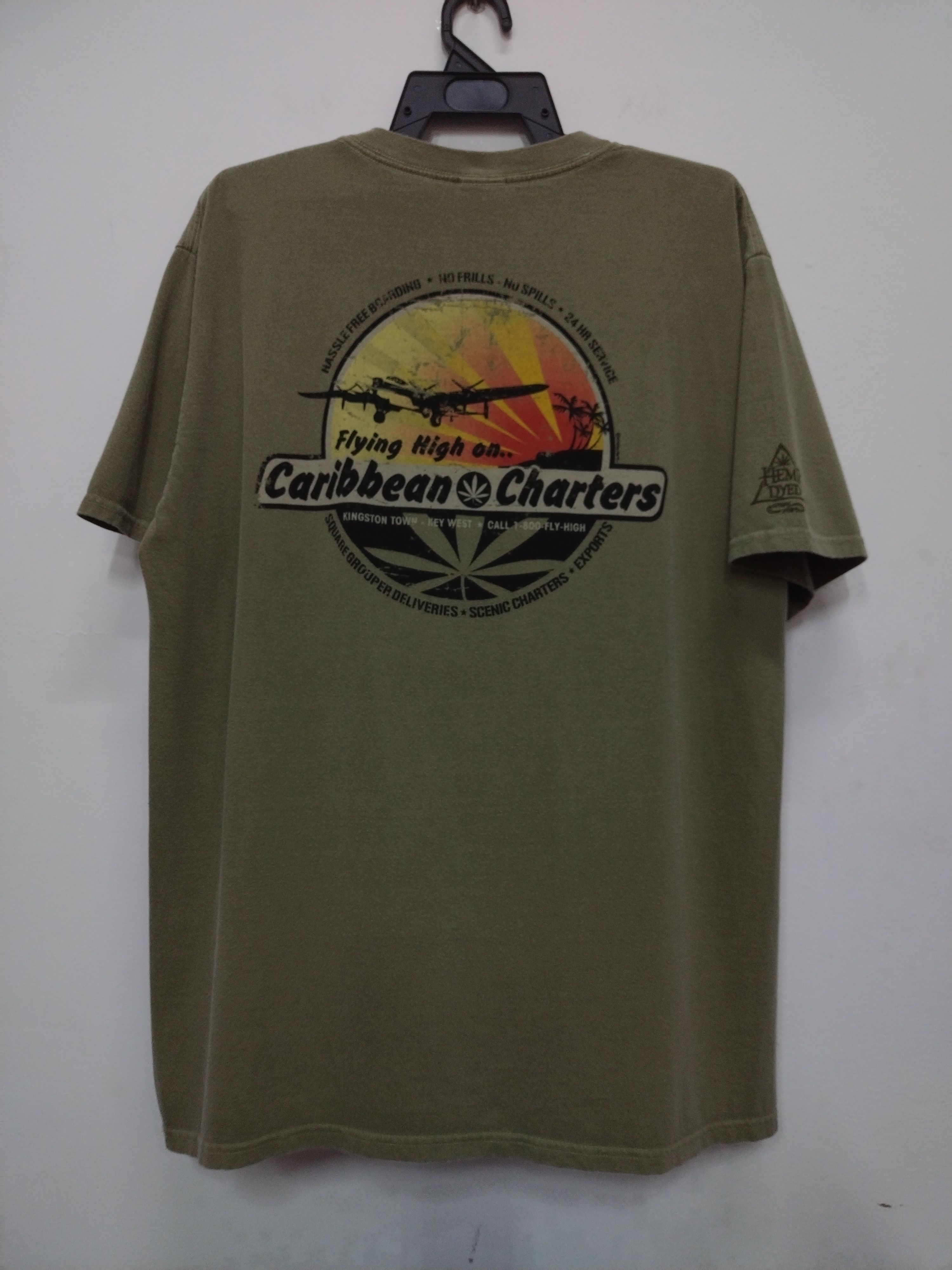 Vtg Hemp Dyed Crazy Shirt Discontinued airplane series Tee