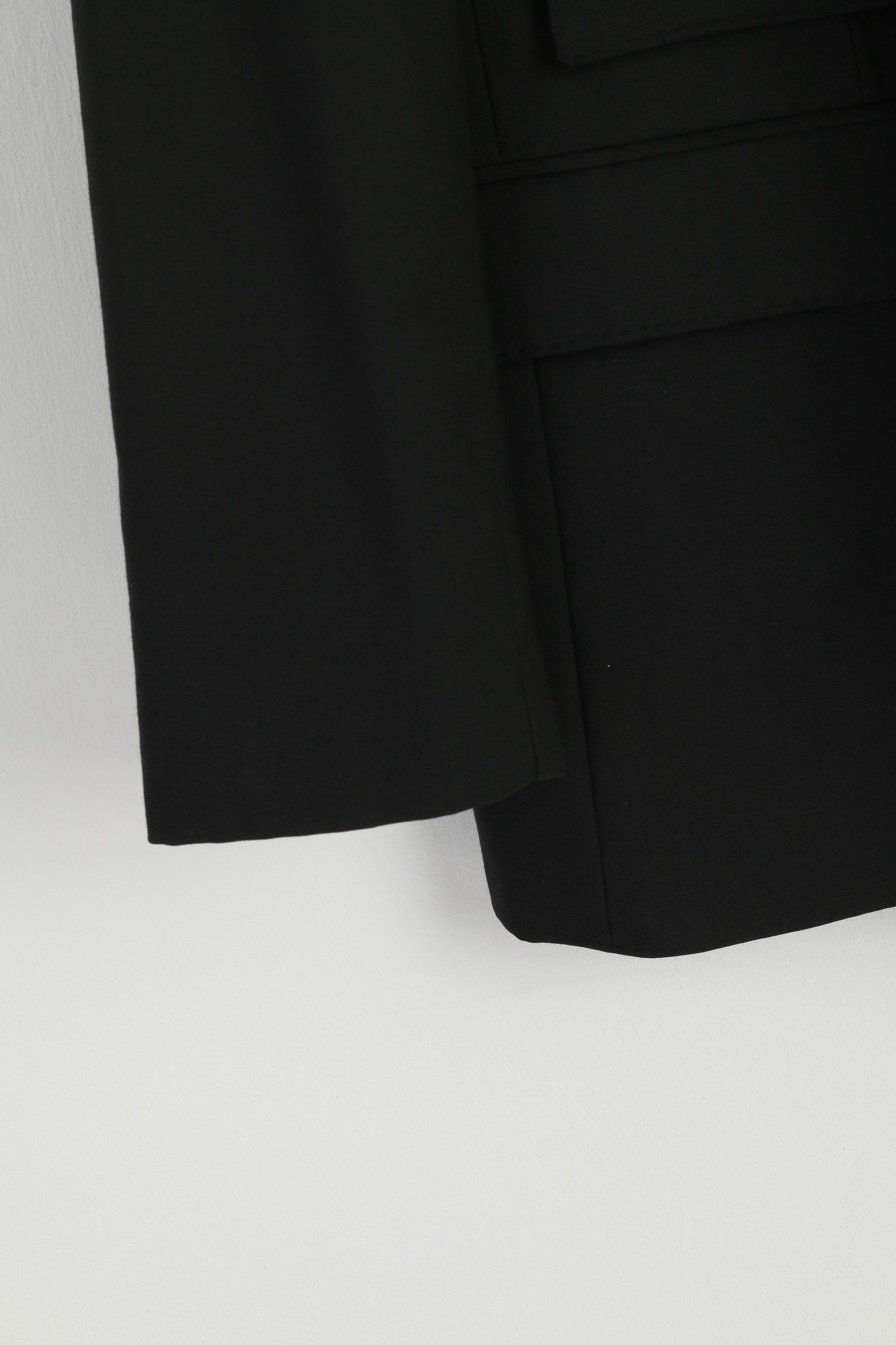 Katharine Hamnett London Katharine Hamnett Men 42 Blazer Black Wool 9207 Size 42R - 3 Thumbnail