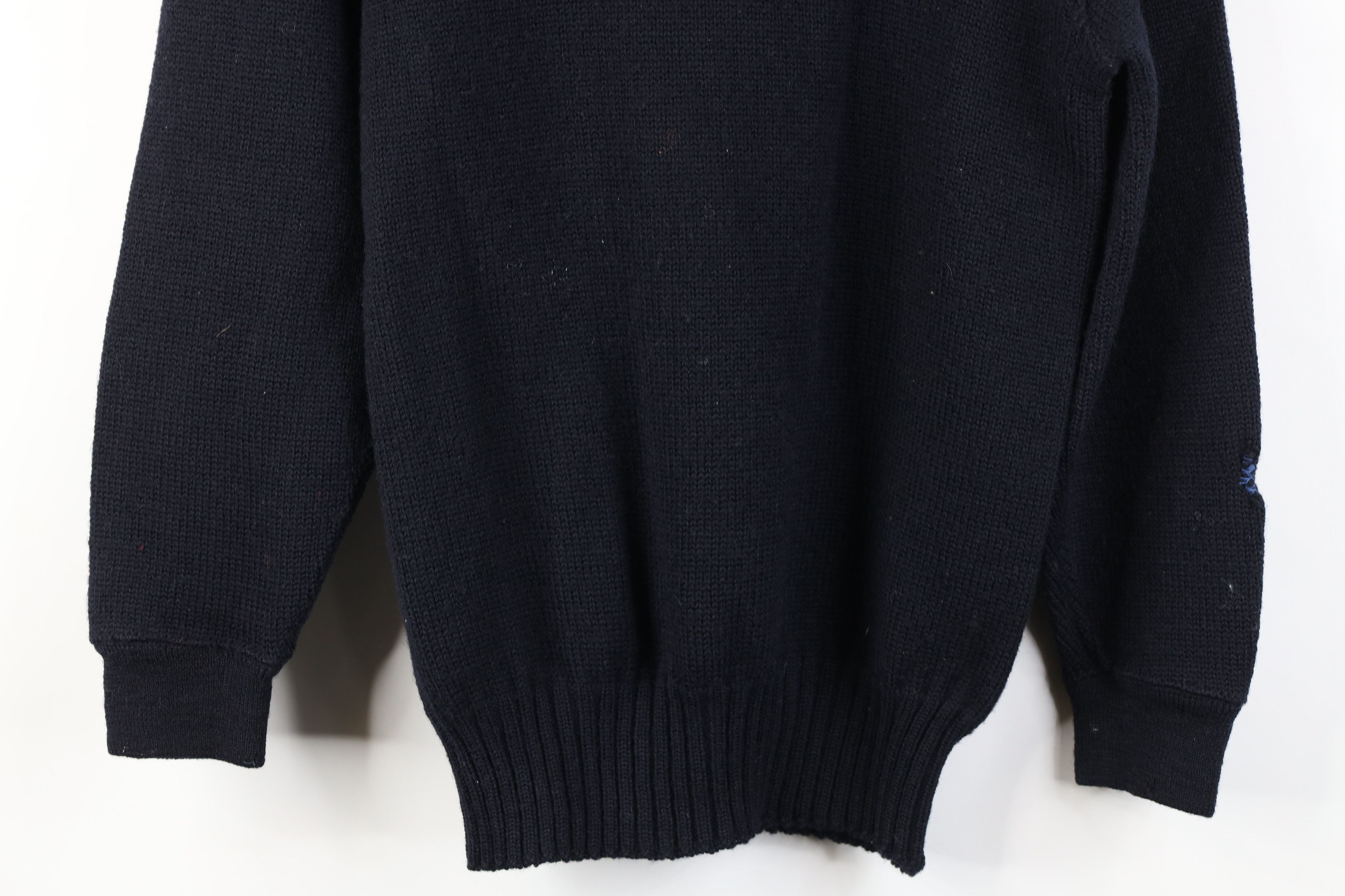 Vintage Vintage 40s US Navy Wool Knit Mock Neck Sweater Blue USA Size US S / EU 44-46 / 1 - 3 Thumbnail