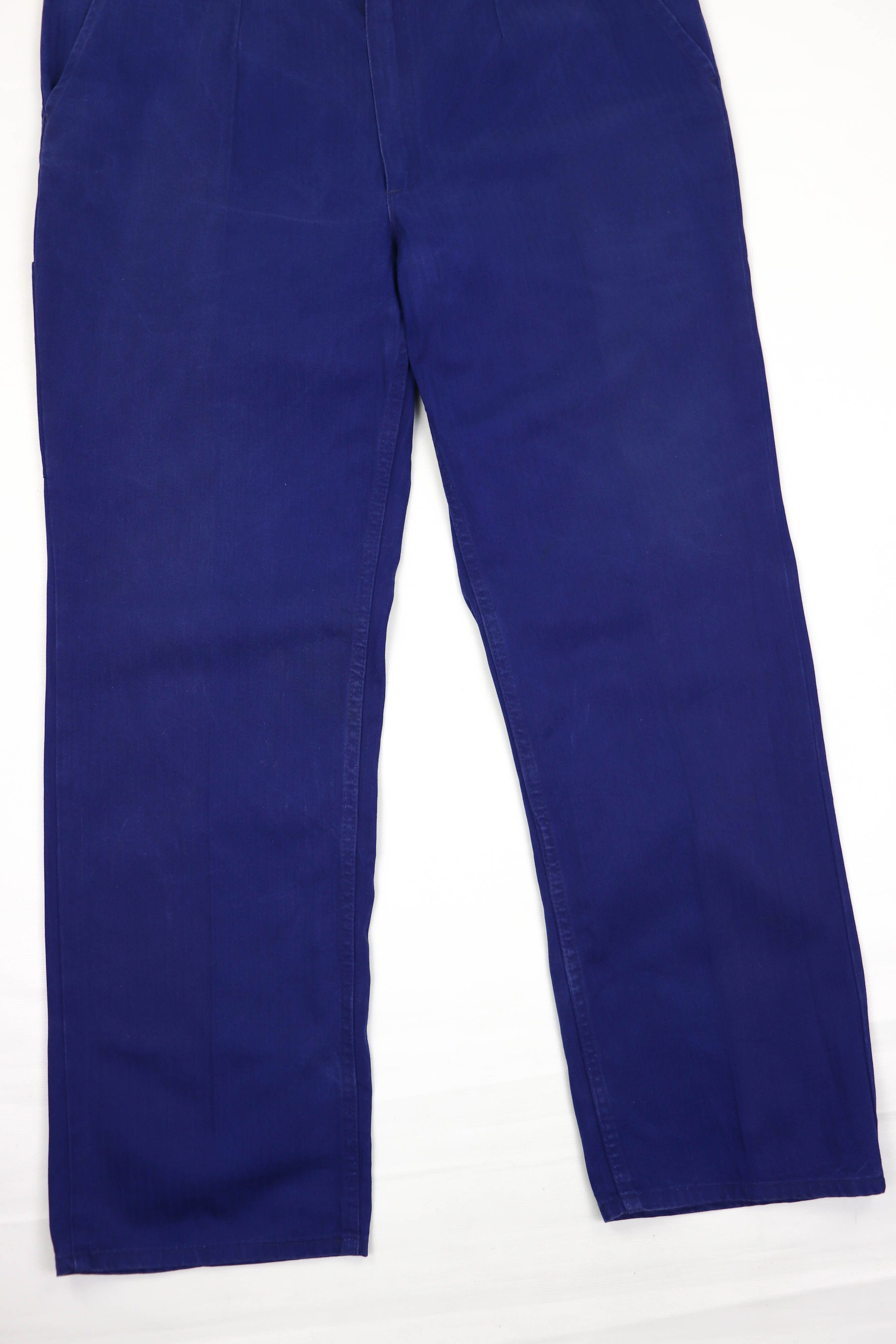 Vintage Vintage French Workers SANFOR Blue Cotton Chore Pants Size US 40 / EU 56 - 4 Thumbnail