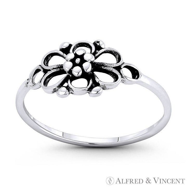 Other 6-Petal Daisy Flower Charm Stackable Boho Ring Size 6 Size ONE SIZE - 1 Preview