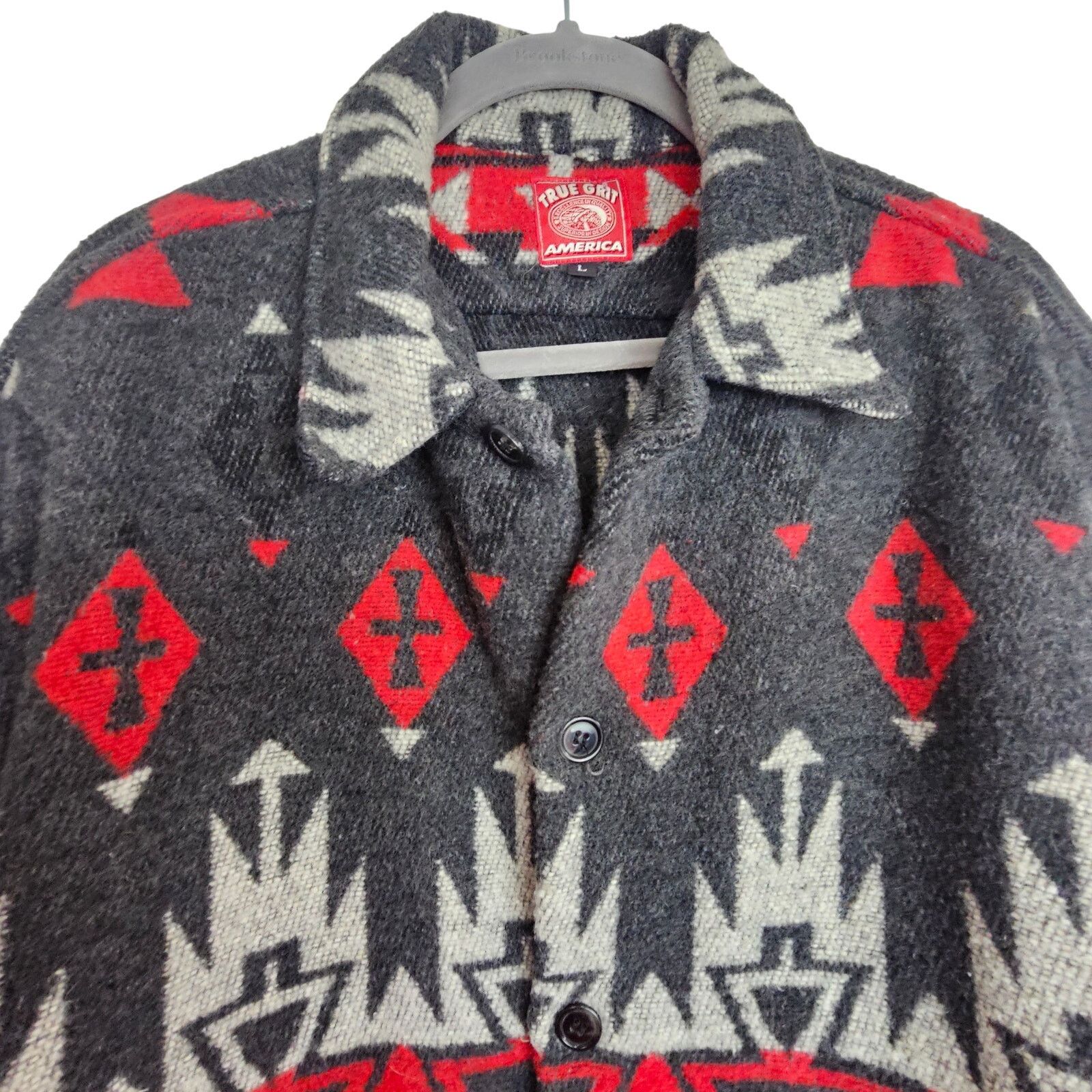 True Grit True Grit Big Mesa Chimayo Aztec Southwestern Wool Jacket Size US L / EU 52-54 / 3 - 2 Thumbnail