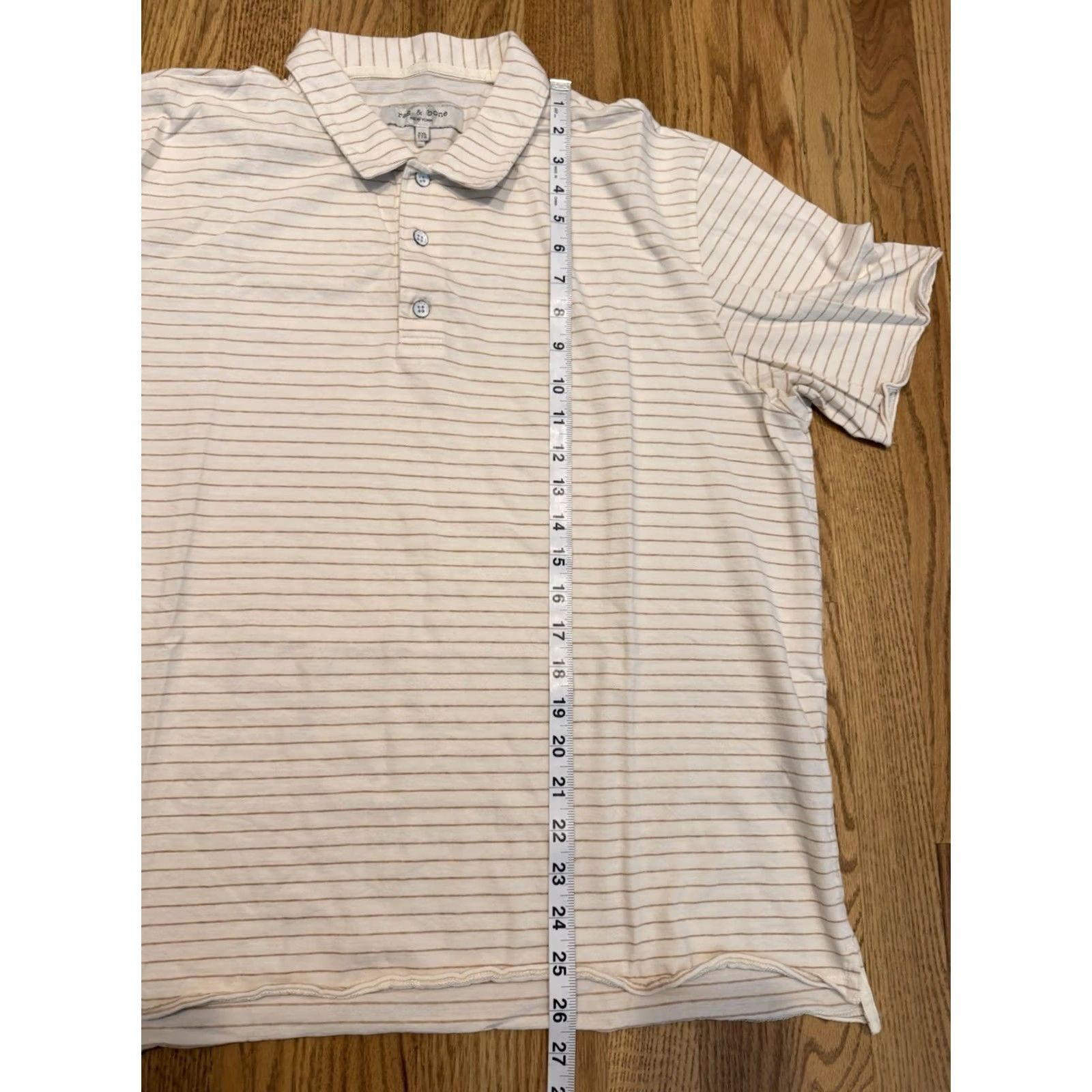 Rag & Bone Rag & Bone Polo Shirt Mens 2XL Multicolor Stripe Organic Cotton Polo Shirt Casual Classic Size US XXL / EU 58 / 5 - 6 Thumbnail