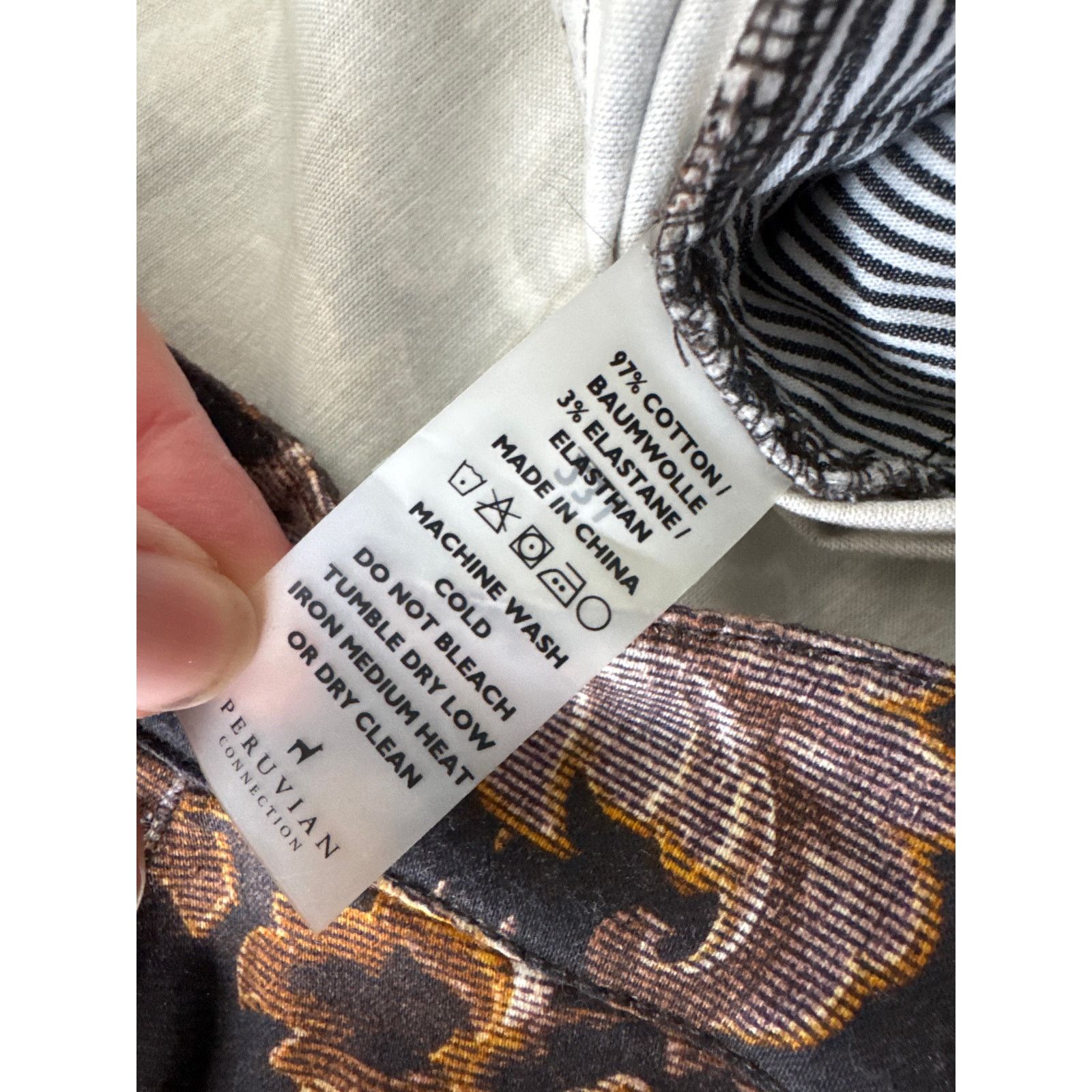 Other PERUVIAN CONNECTION Lotus Blossom Ankle Pants Espresso Size 34" / US 12 / IT 48 - 7 Thumbnail