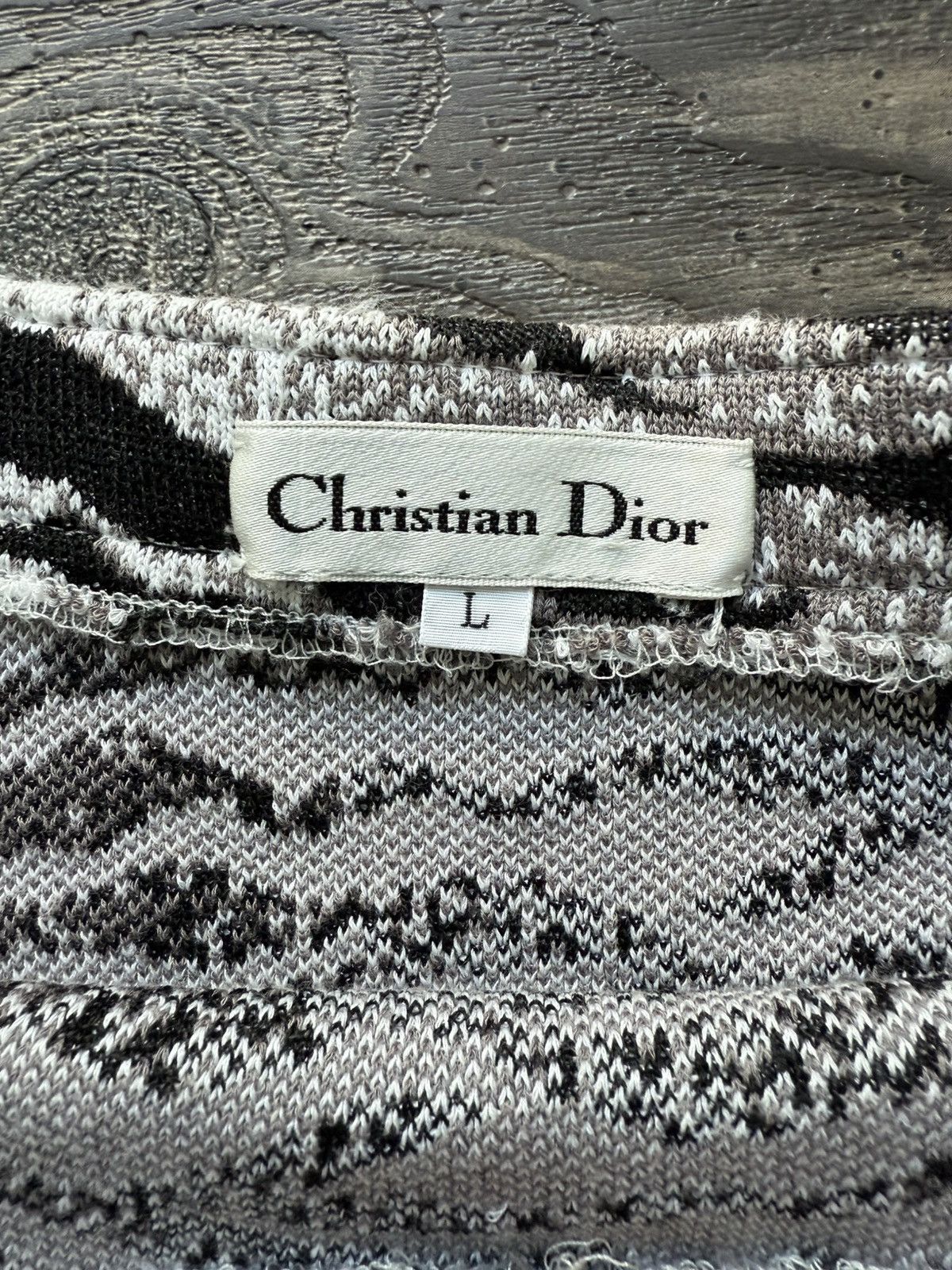 Dior SS02 Christian Dior Intarsia Knit Zebra Mini Skirt Size 29" - 4 Thumbnail
