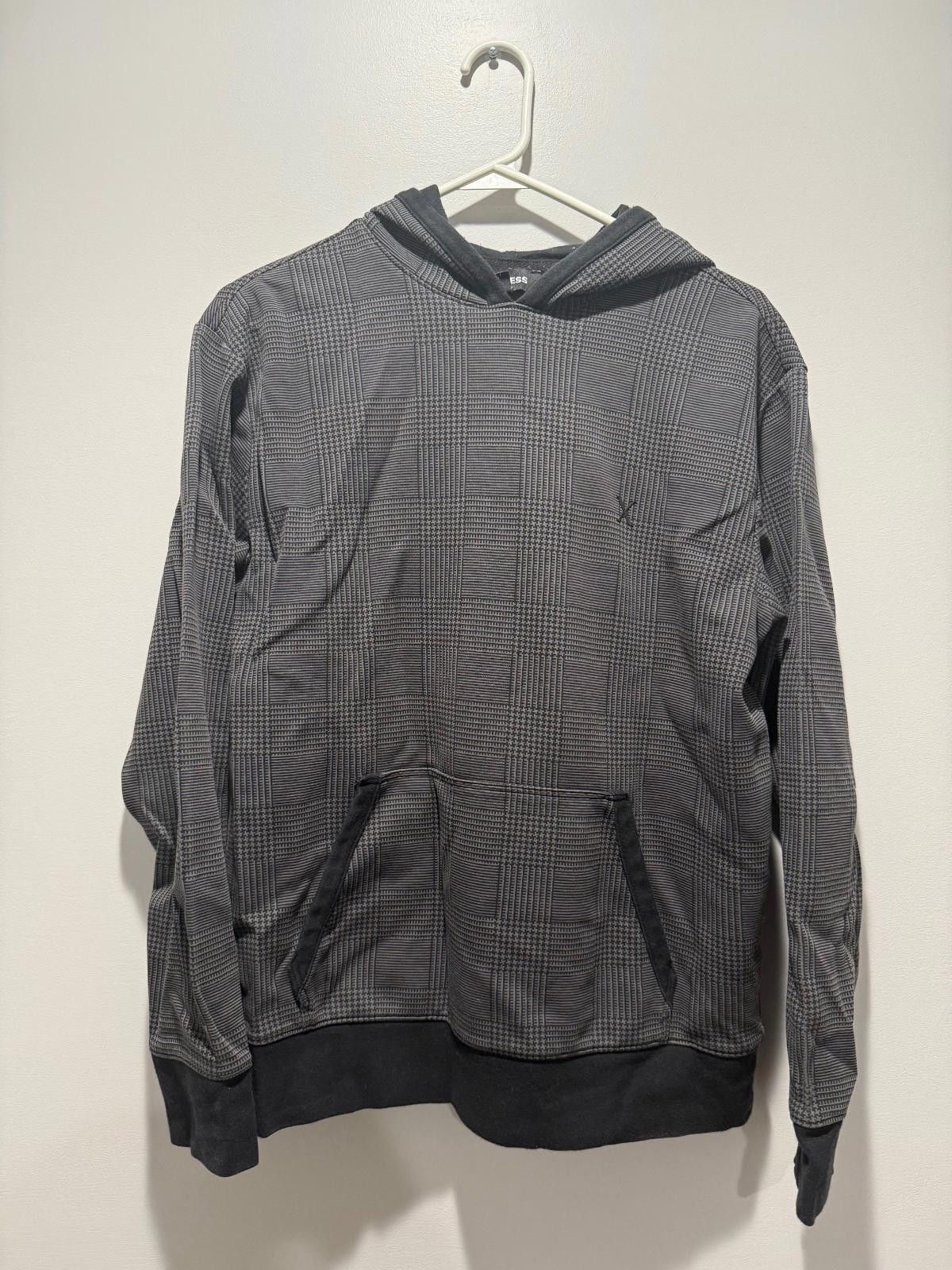 Express Express Pullover Black/Gray Hooded Sweatshirt Mens, Size: S Size US S / EU 44-46 / 1 - 1 Thumbnail