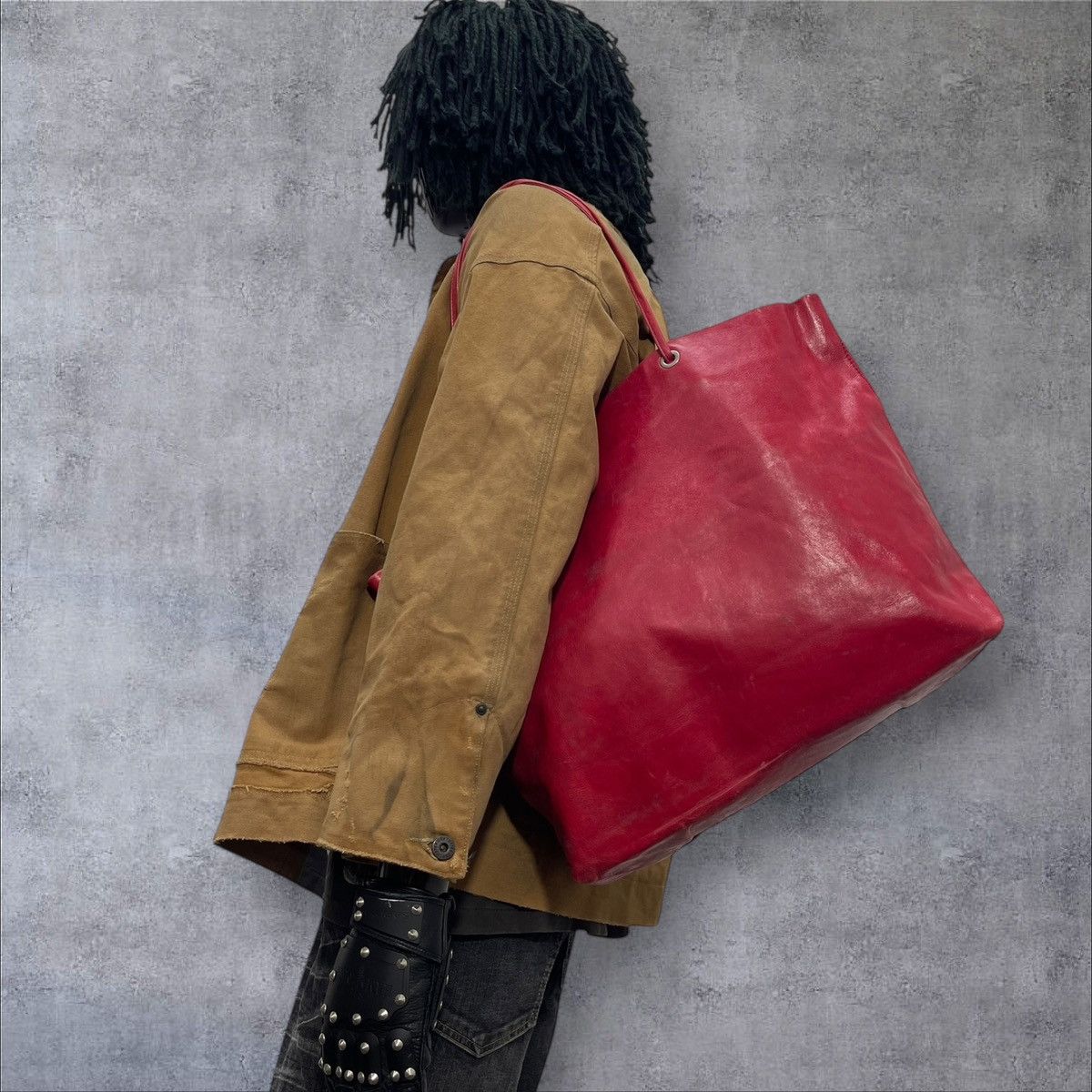 Leather Full Leather Halaby Italy Tote Bag prada julius dior 8🟩 Size ONE SIZE - 2 Thumbnail