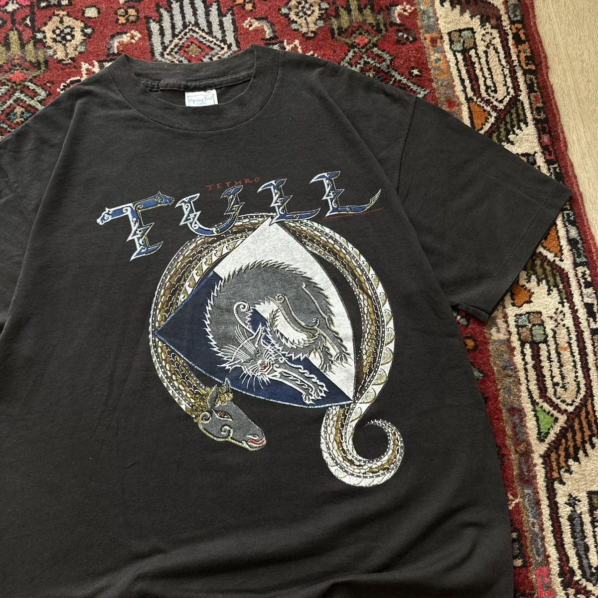 Vintage 1987 Jethro Tull Tour Vintage Band T-Shirt Size US L / EU 52-54 / 3 - 3 Thumbnail
