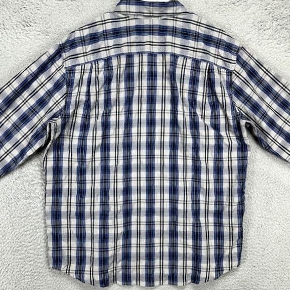Eddie Bauer Eddie Bauer Travex Button Up Shirt Adult Large Blue Plaid Nylon Blend Hiking Men - Pre-Owned Excellent Condition Size US L / EU 52-54 / 3 - 3 Thumbnail
