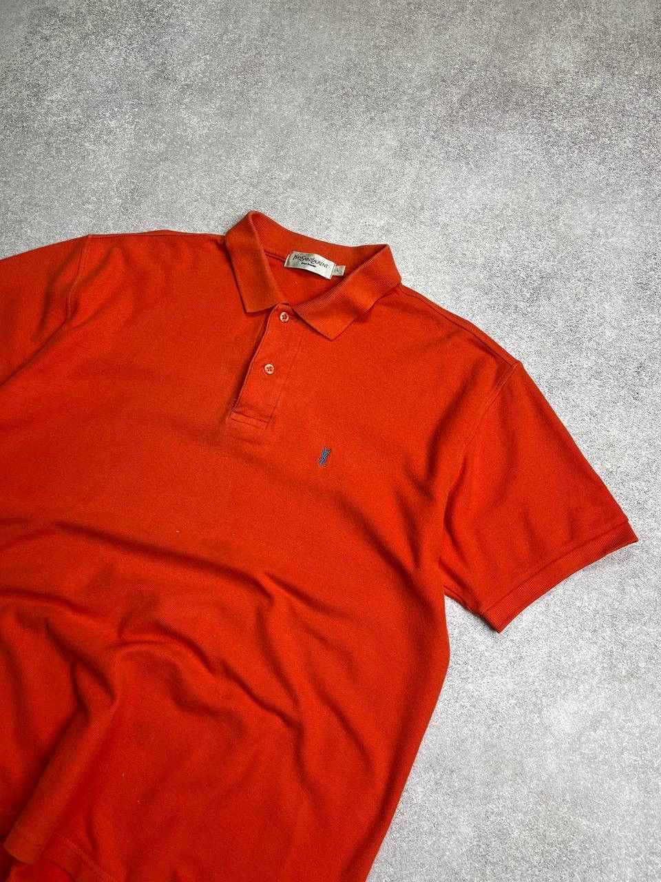Vintage Vintage YSL Yves Saint Lauren Orange Polo Shirt L Size US L / EU 52-54 / 3 - 2 Thumbnail