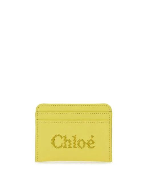 Chloe o1loc1c1024 Sense Card Holder in Yellow Size ONE SIZE - 1 Preview
