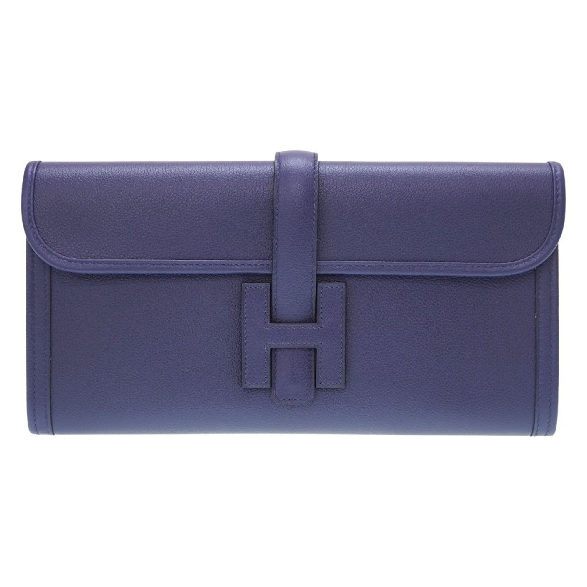 image of Hermes Jige Clutch in Purple, Women's