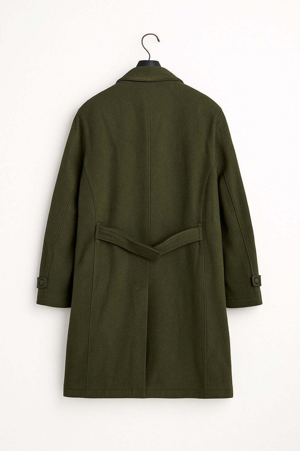 Japanese Brand Vintage Temptation Olive Wool-Blend Overcoat Workwear Style Size US M / EU 48-50 / 2 - 2 Thumbnail