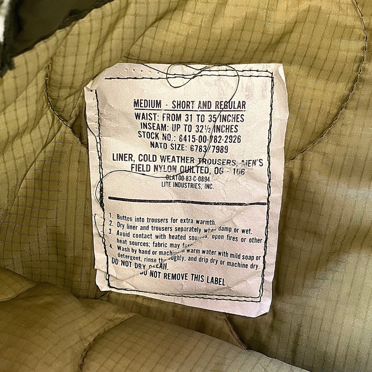 Vintage Vintage 1983 U.S. Army Cold Weather Trousers Size US 31 - 3 Thumbnail