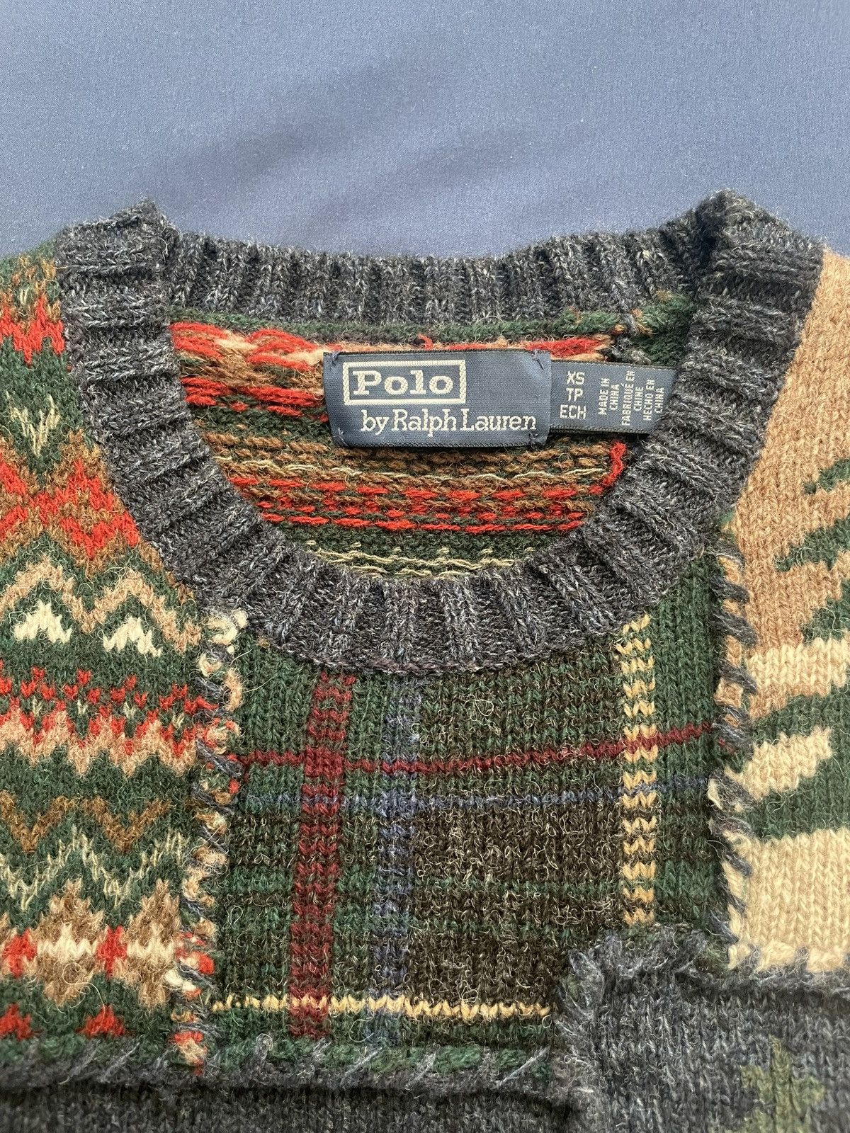 Polo Ralph Lauren Polo Ralph Lauren Patchwork Wool Sweater XS Size US XS / EU 42 / 0 - 13 Thumbnail
