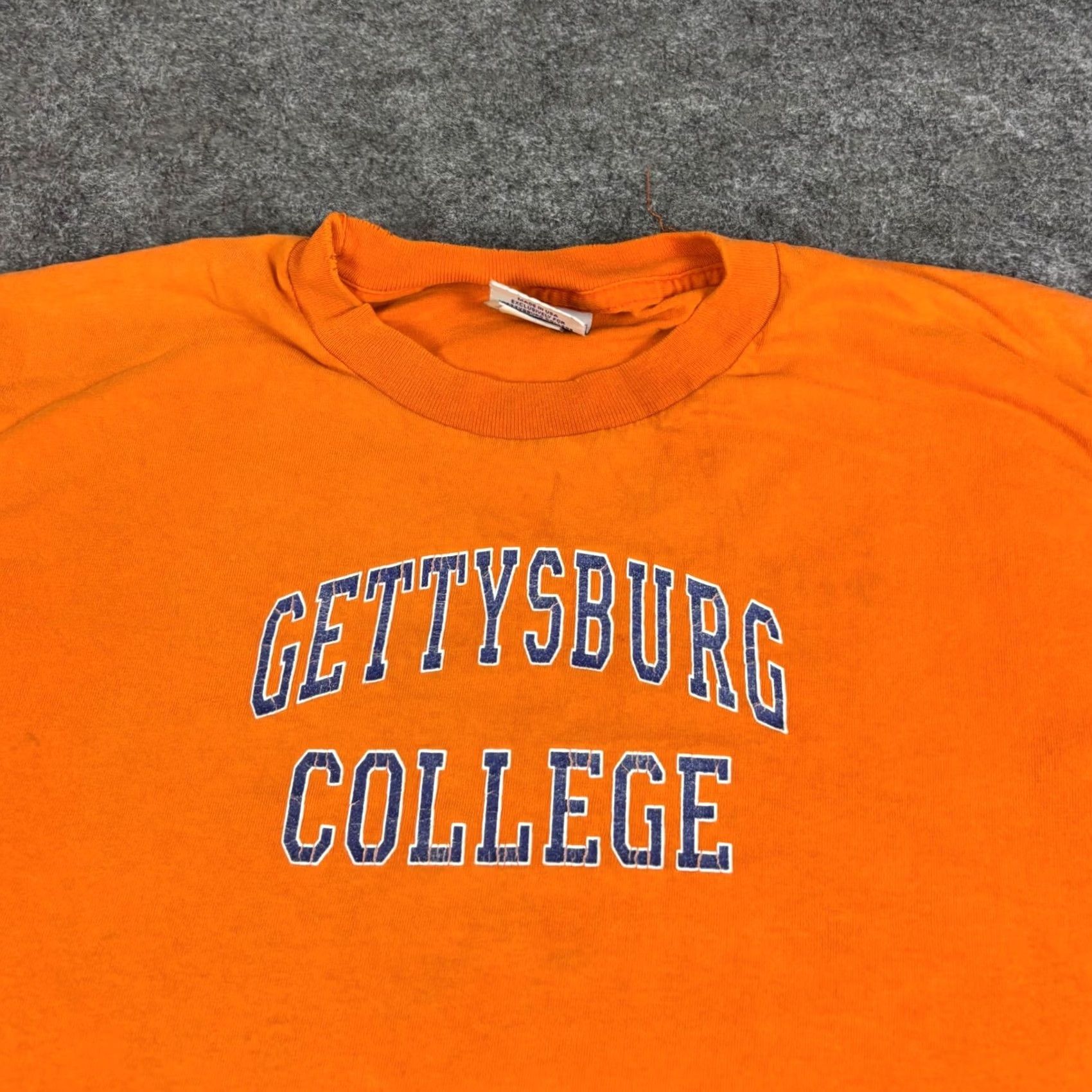 Vintage VINTAGE Shirt M Orange Gettysburg College Distressed Mens Bookstore Tee Size US M / EU 48-50 / 2 - 6 Thumbnail
