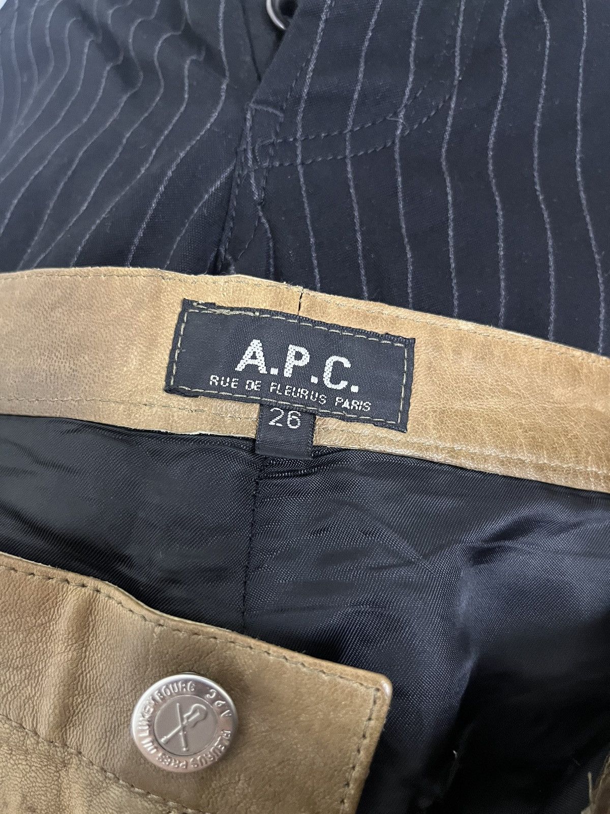 A.P.C. A.P.C Genuine Leather Pants Size US 27 - 5 Thumbnail