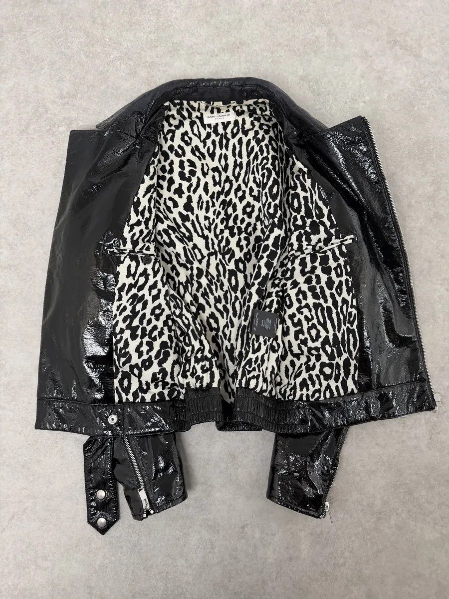 Saint Laurent Paris AW2015 Saint Laurent Black Patent Leather Multi Zip Jacket by Hedi Slimane Size US S / EU 44-46 / 1 - 8 Thumbnail