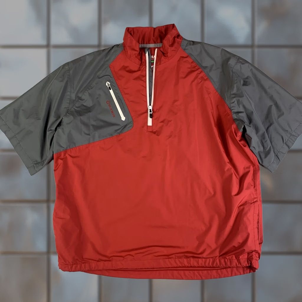 Vintage Sunice Typhoon Zephal 1/2 Zip Jacket Mens XL Red Gray Golf Pullover (Has Stain) Size US XL / EU 56 / 4 - 1 Thumbnail