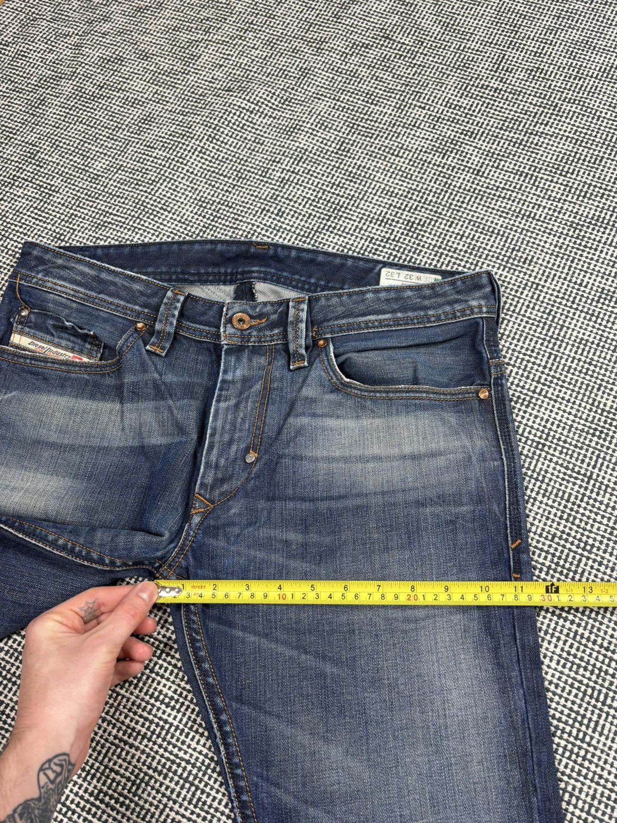 Diesel diesel thanaz washed straight jeans y2k vintage japanese Size US 34 / EU 50 - 8 Thumbnail