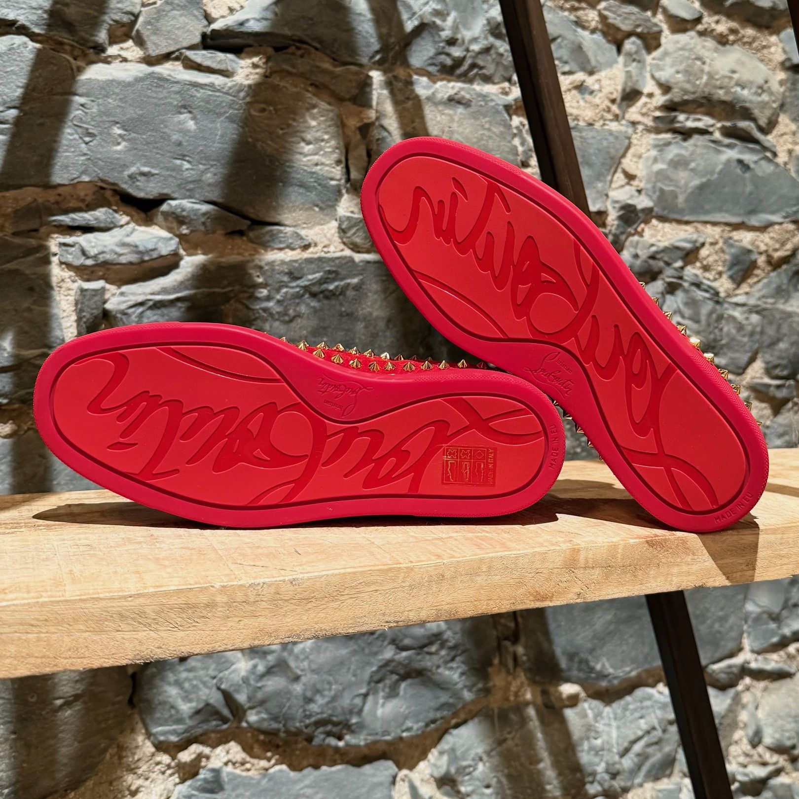 Christian Louboutin Christian Louboutin Red Suede Pik Boat Spike Sneakers Size US 9 / IT 39 - 5 Thumbnail