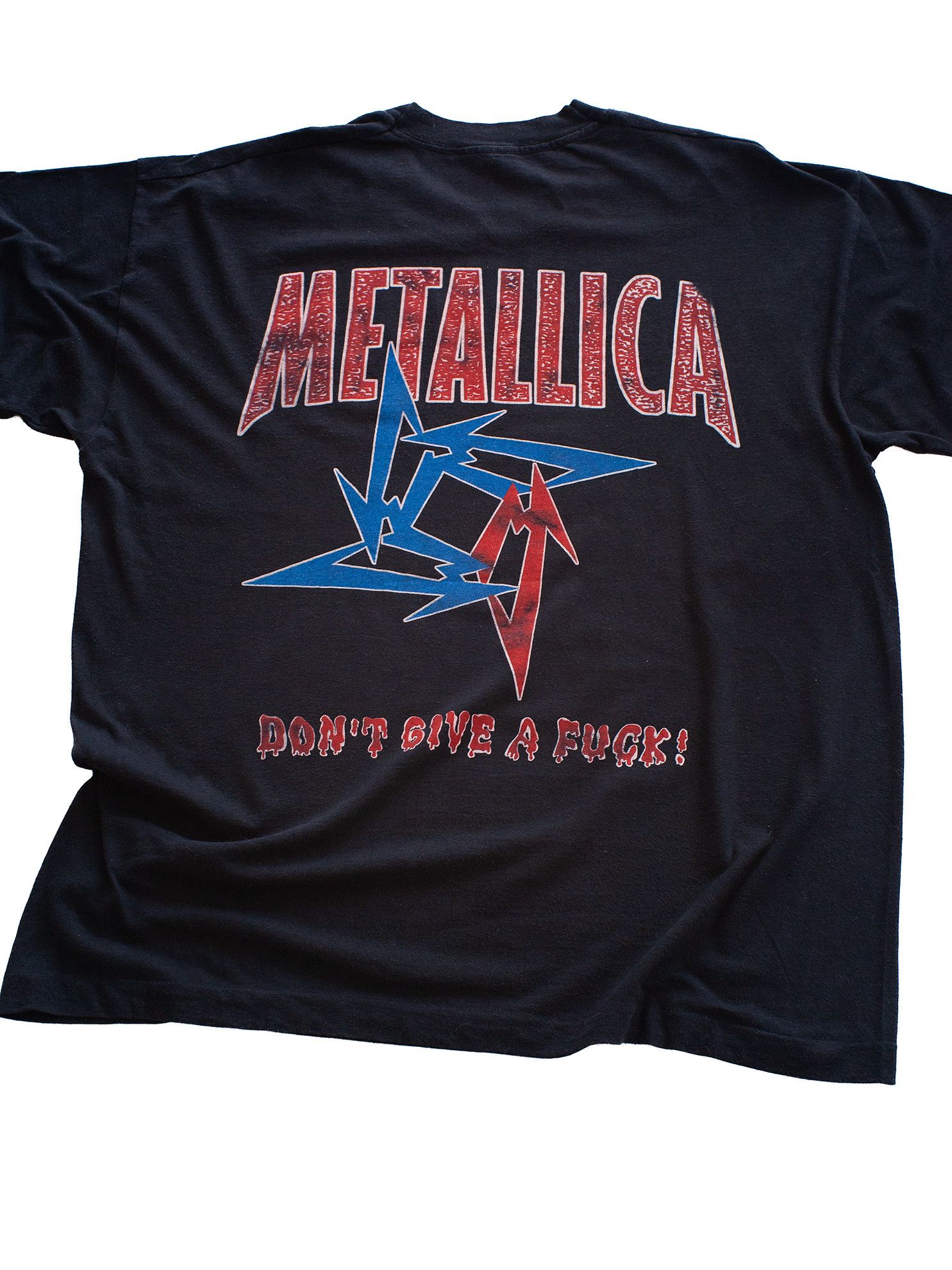 Metallica Vintage 90s Metallica "Don't Give A Fuck" Metal Band T-Shi Size US XL / EU 56 / 4 - 7 Thumbnail