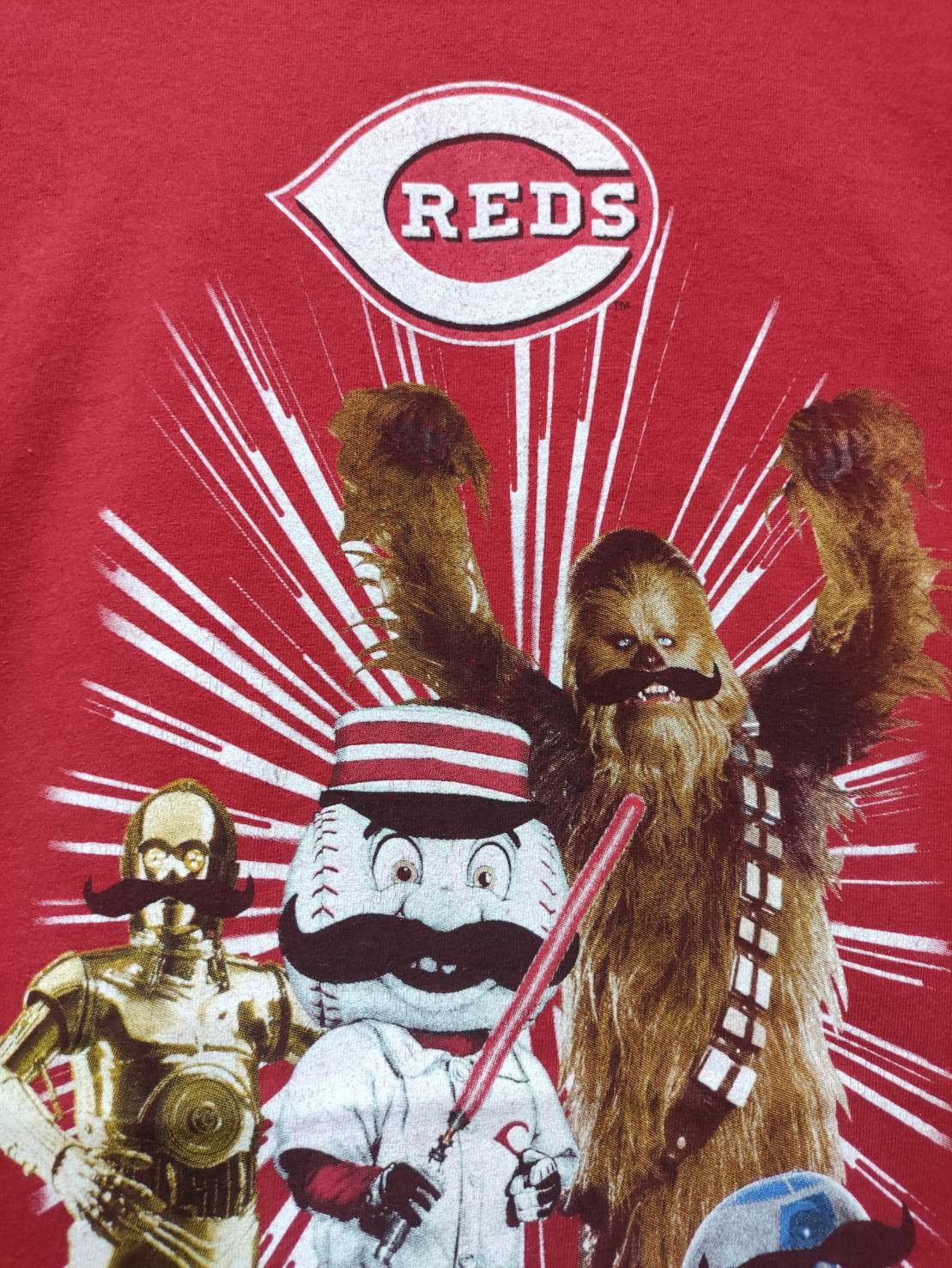 Star Wars Vtg 00's Star Wars x Cincinnati Reds " May the 4th " MLB Size US XL / EU 56 / 4 - 3 Thumbnail