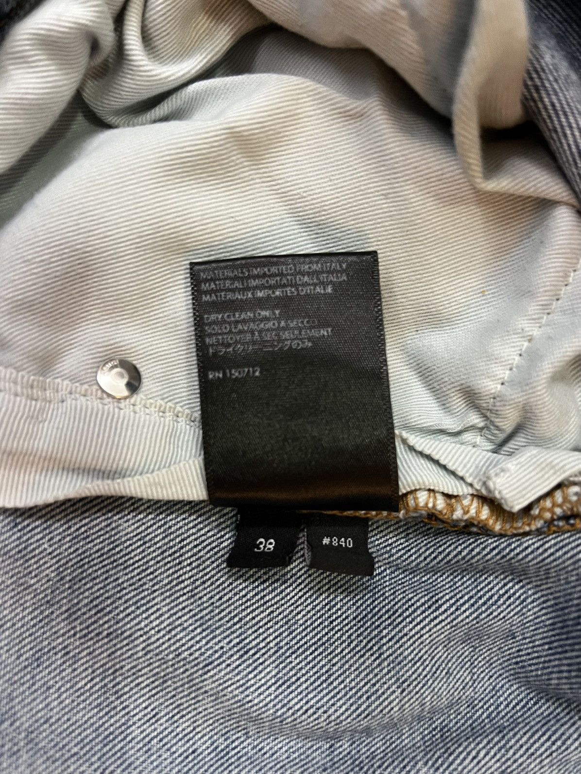 Amiri Amiri Skinny Grey Denim Jeans glitter Patch – Size 38 Size US 38 / EU 54 - 5 Thumbnail