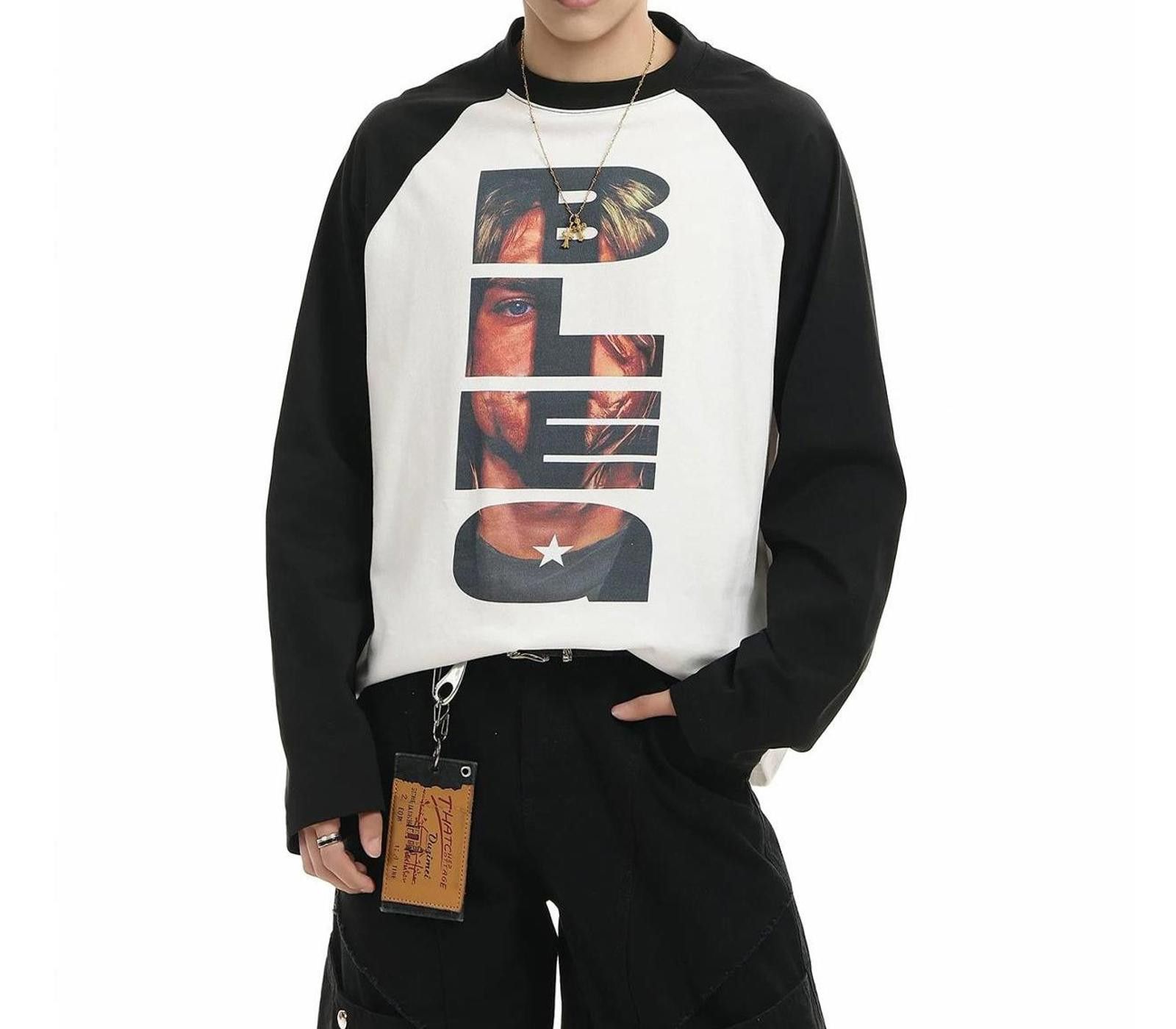 Vintage Colour-Block Print Long-Sleeve Tee Size US M / EU 48-50 / 2 - 8 Thumbnail