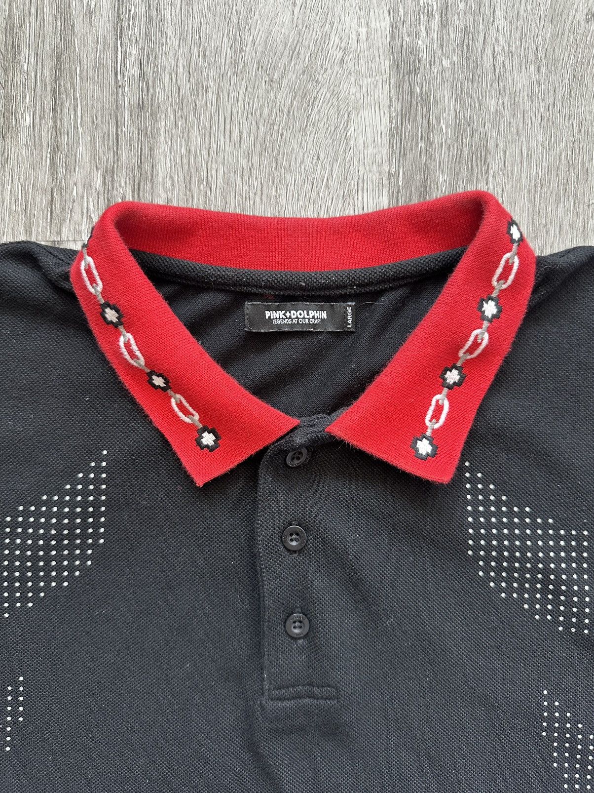 Designer × Pink Dolphin Pink + Dolphin Polo Shirt Size US L / EU 52-54 / 3 - 2 Thumbnail