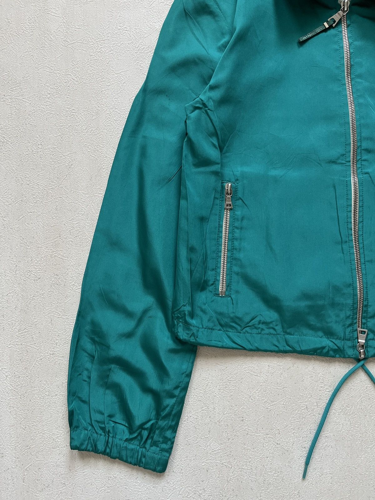 Prada Prada Emerald Green Silk Jacket Size S / US 4 / IT 40 - 4 Thumbnail