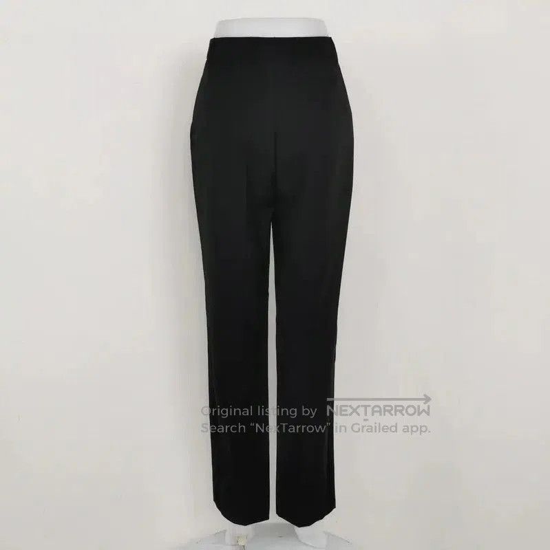 Prada Prada Black Embroidered Mohair Casual Pants. Size 23" - 2 Thumbnail