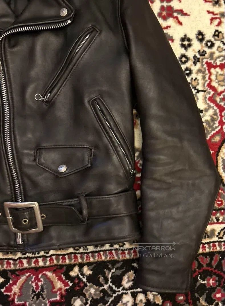 Schott Schott 618, cable-stayed leather coat, heavy cowhide Size US XXS / EU 40 - 4 Thumbnail