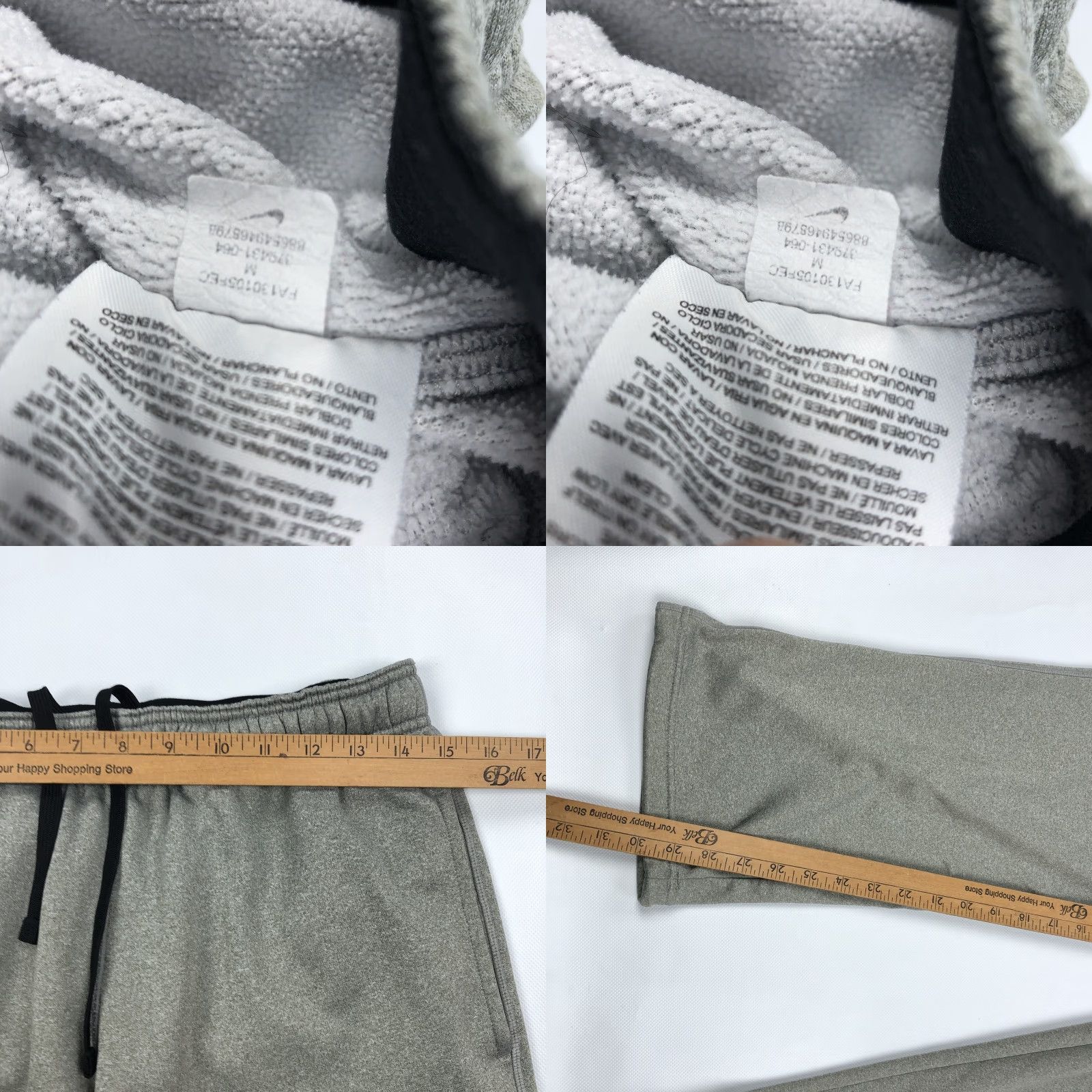 Nike Nike Therma-FIT Activewear Pants Mens M Heather Grey Drawstring Sweatpants Size US 31 - 8 Thumbnail