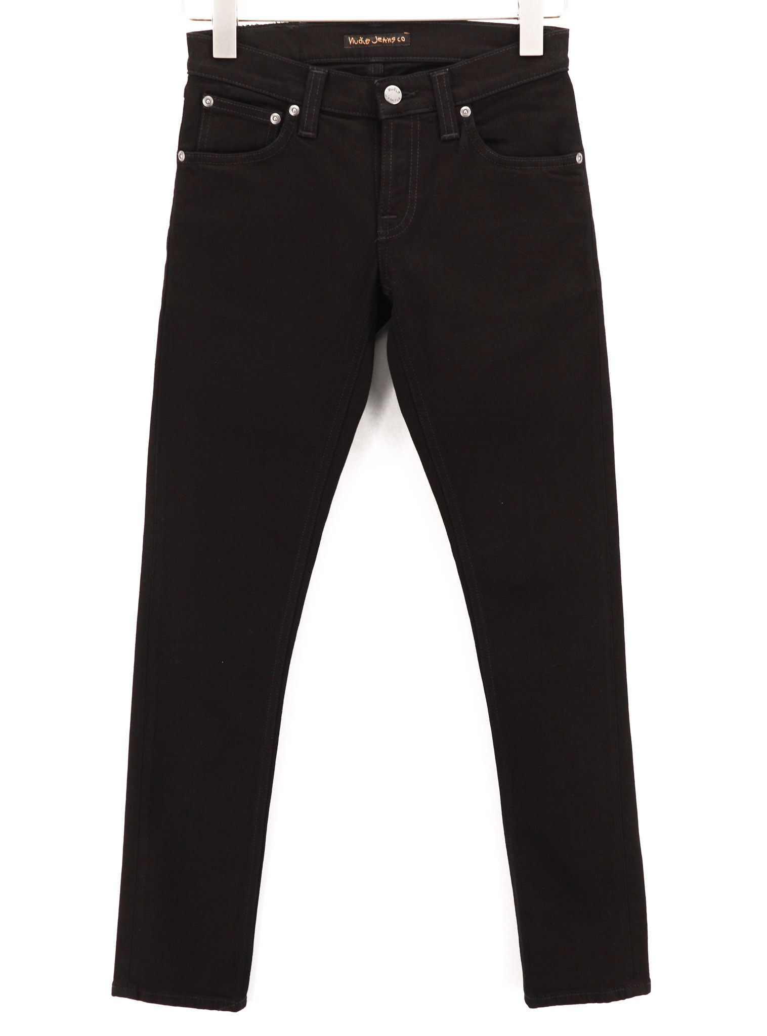 Nudie Jeans LONG JOHN W26/L30 Slim Fit Cotton Stretch Black 80599 Size 26" / US 2 / IT 38 - 1 Thumbnail