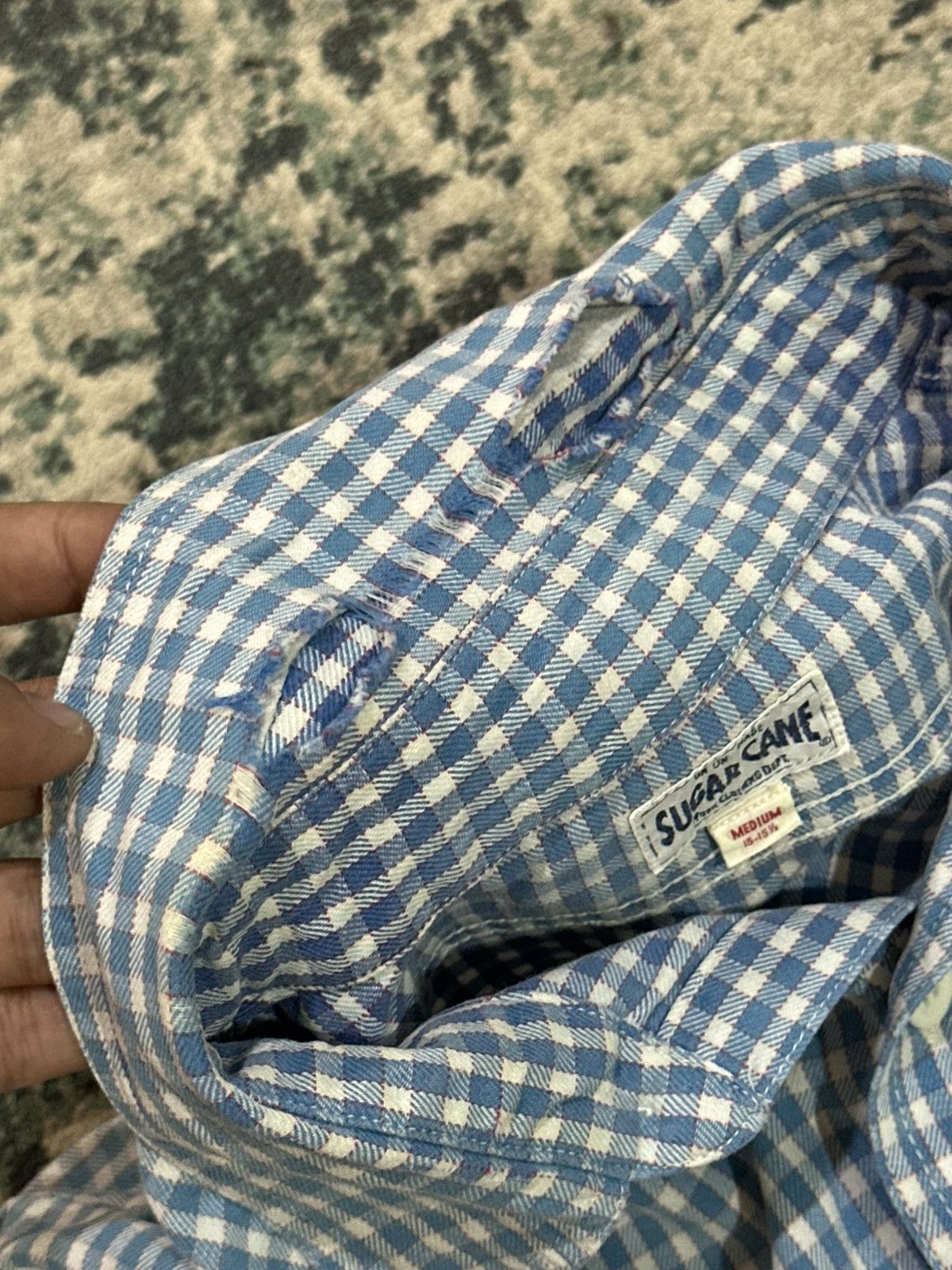 Sugar Cane Vintage Sugar Cane Blue Checkered Double Pocket Button Up Size US M / EU 48-50 / 2 - 13 Thumbnail