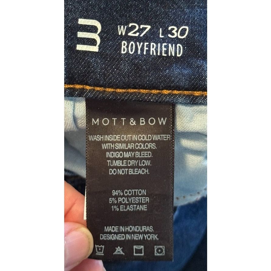 Mott & Bow Mott & Bow Jeans 3 27x30 (Fits 26x29) Women Blue Boyfriend Size 26" / US 2 / IT 38 - 7 Thumbnail
