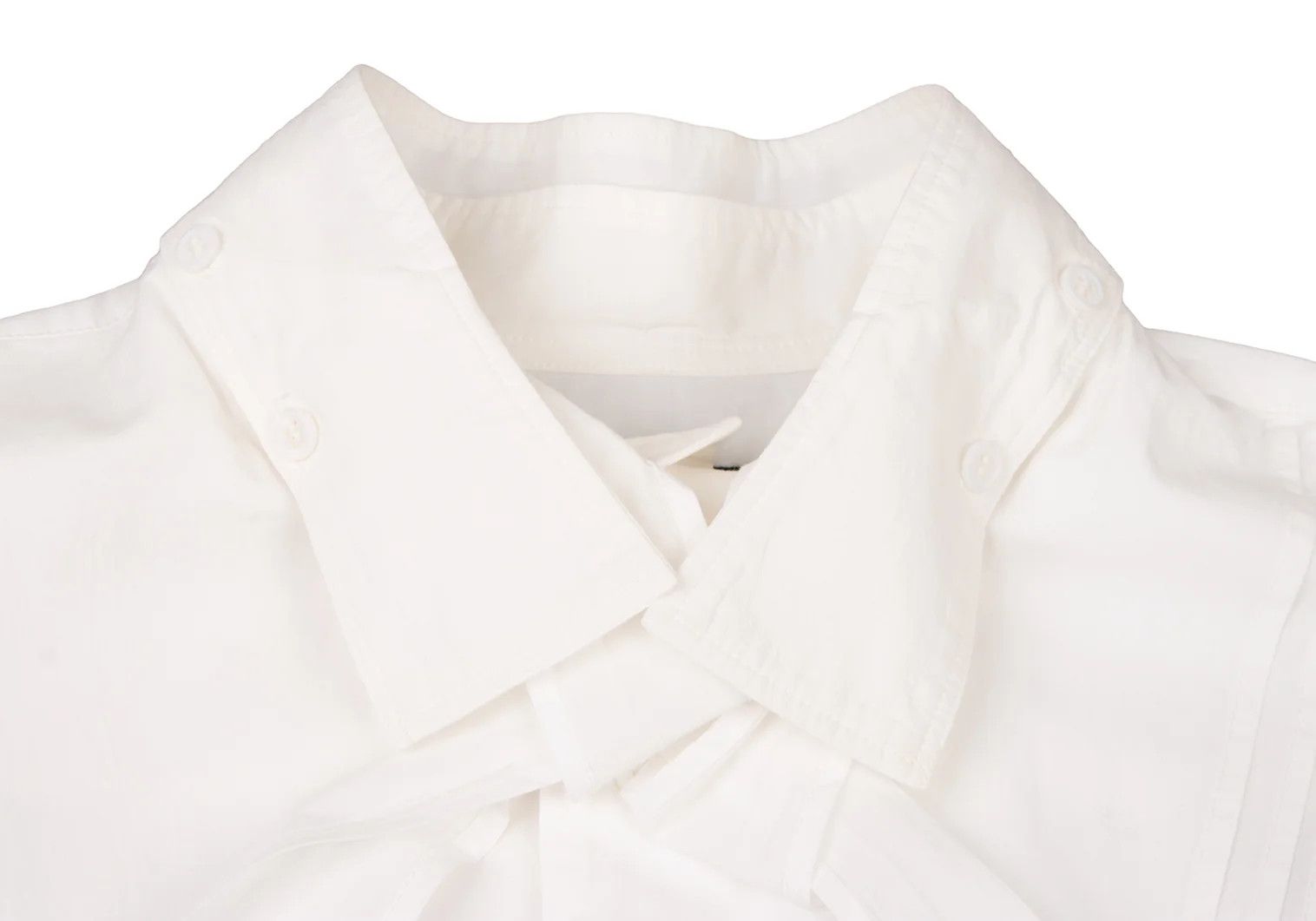 Yohji Yamamoto Yohji Yamamoto Cotton Asymmetrical Big Shirt White Size US S / EU 44-46 / 1 - 3 Thumbnail