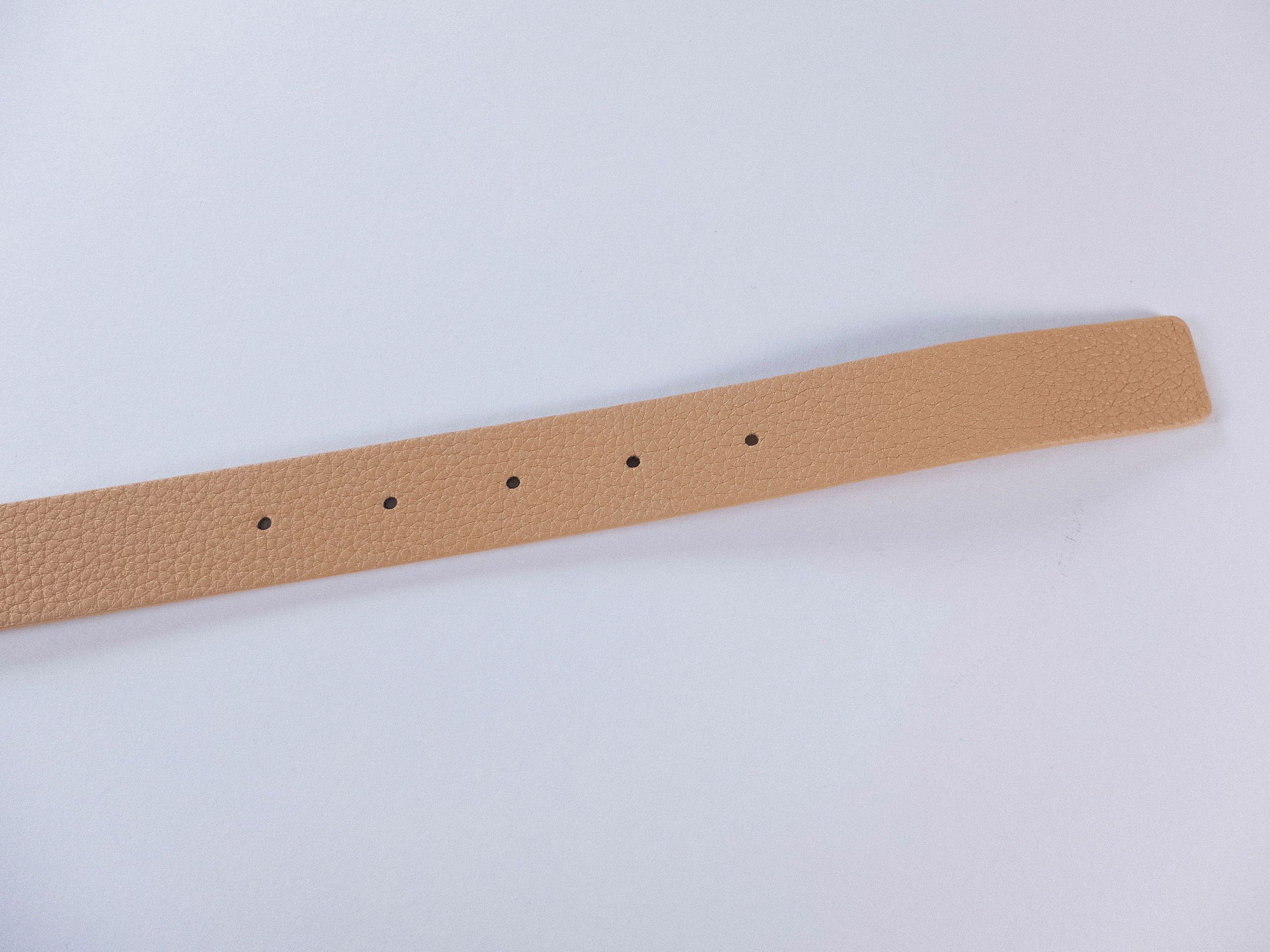 Bottega Veneta BOTTEGA VENETA almond beige leather belt with gold buckle 75 Size ONE SIZE - 5 Thumbnail